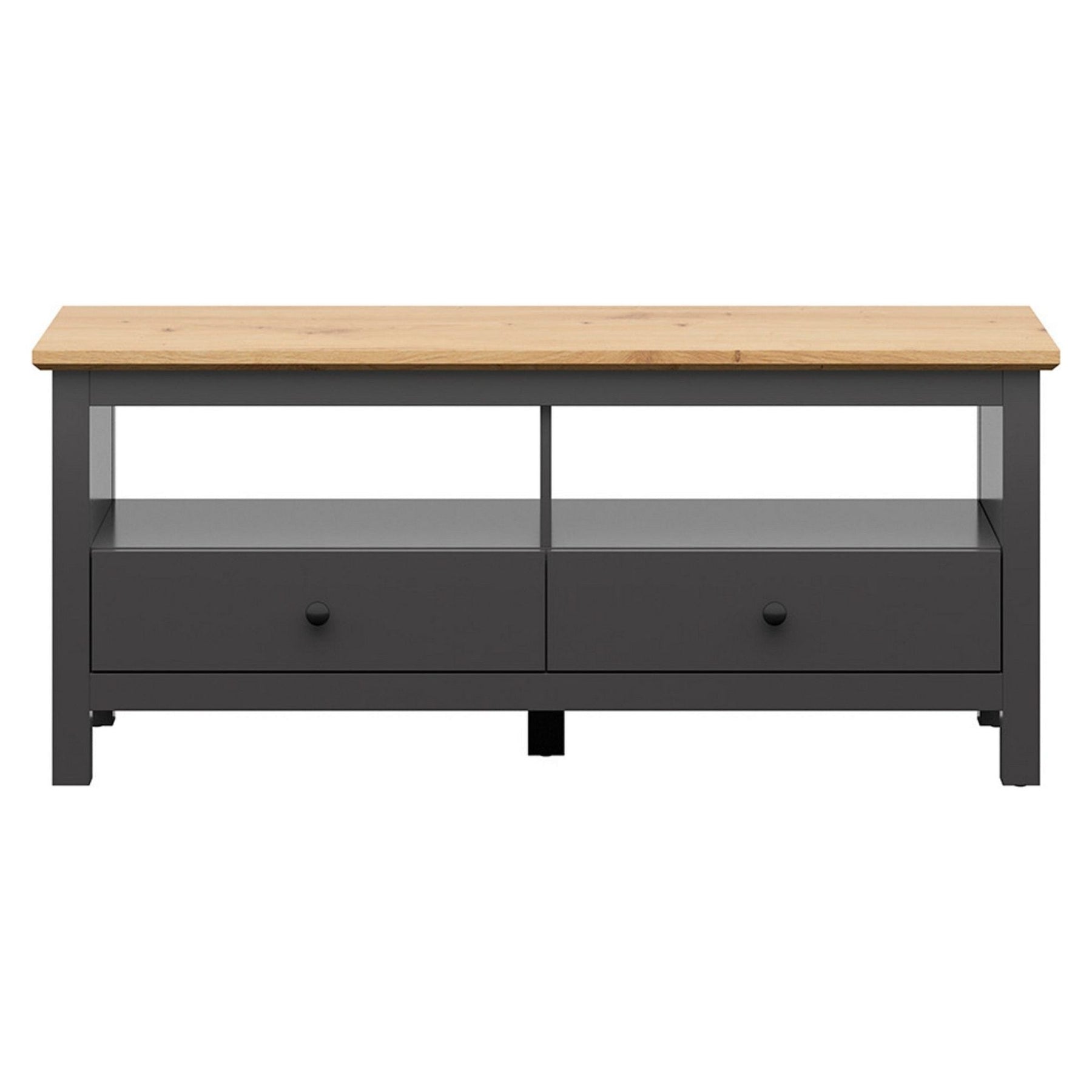 Comoda TV HESEN, gri grafit/stejar artizanal, PAL, 137x47x59 cm