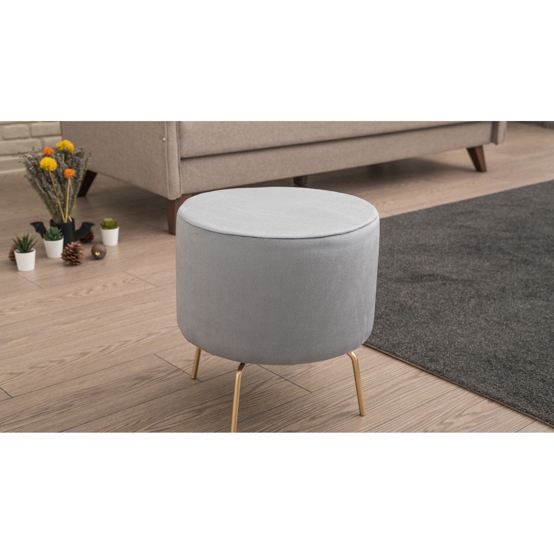 Taburet AMSTERDAM OCN-30214, gri/auriu