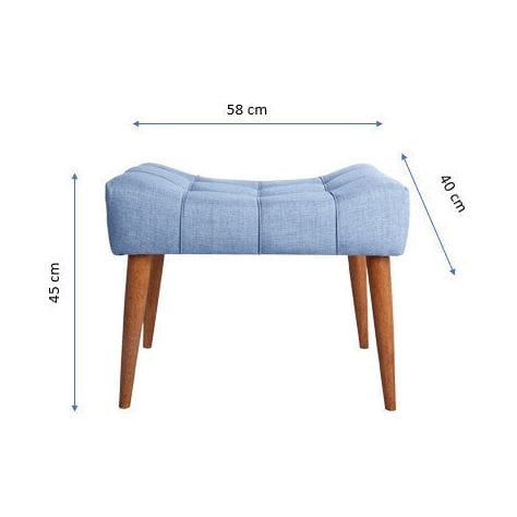 Taburet AMSTERDAM OCN-30223, albastru inchis