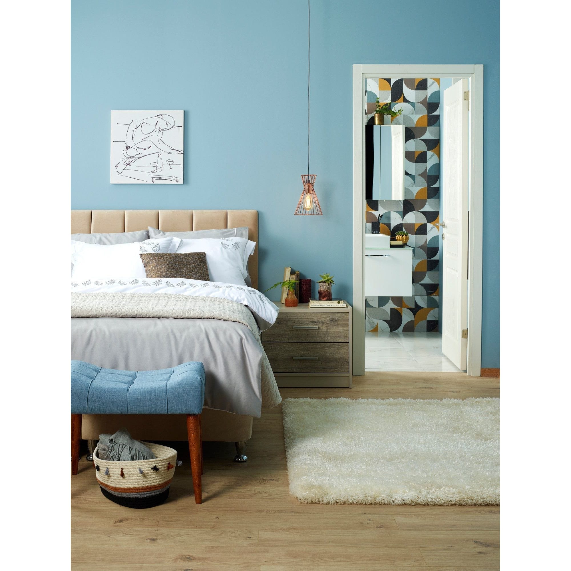 Taburet AMSTERDAM OCN-30223, albastru inchis