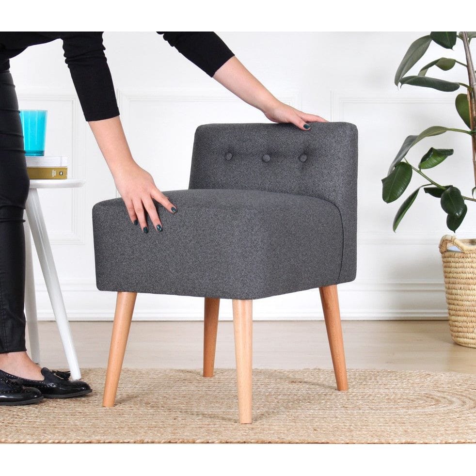 Taburet AMSTERDAM OCN-30255, gri inchis