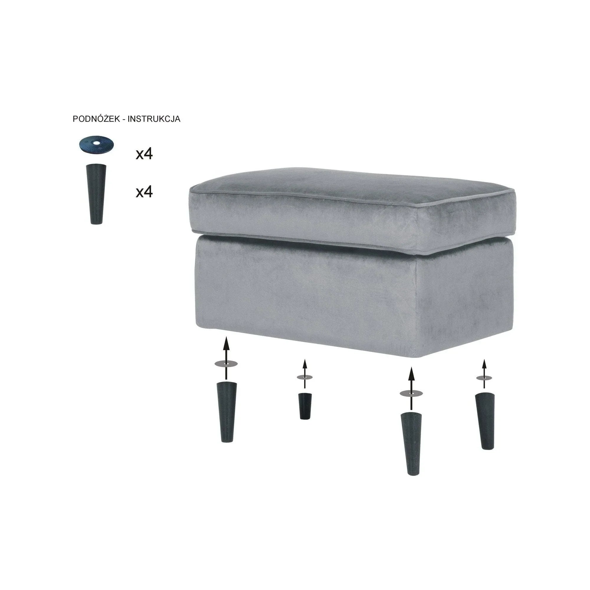 Taburet DETROIT OCN-38320, albastru inchis