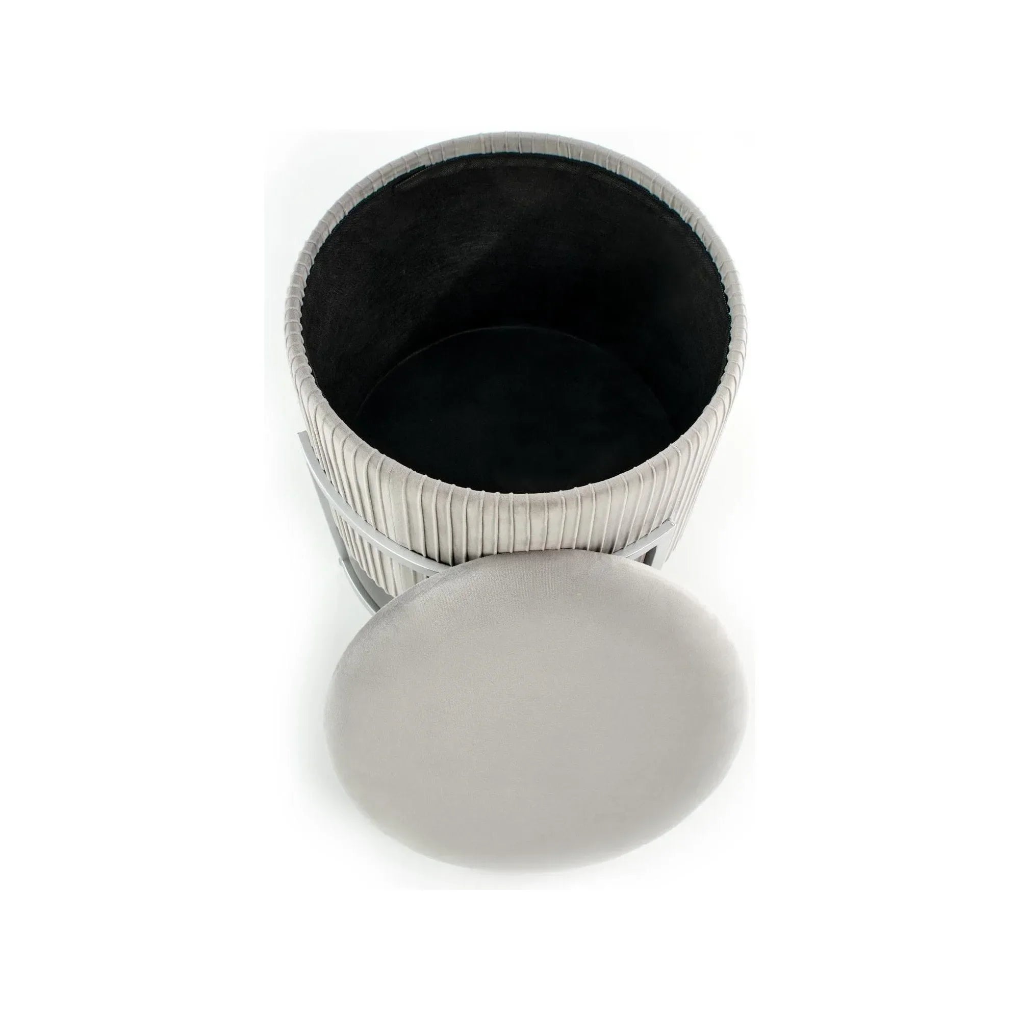 Taburet HOUSTON OCN-35836, gri deschis