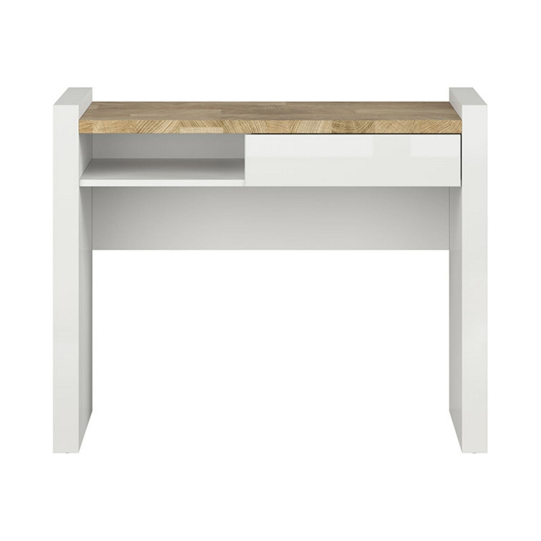Birou ALAMEDA, alb/stejar, PAL, 100x41x80.5 cm