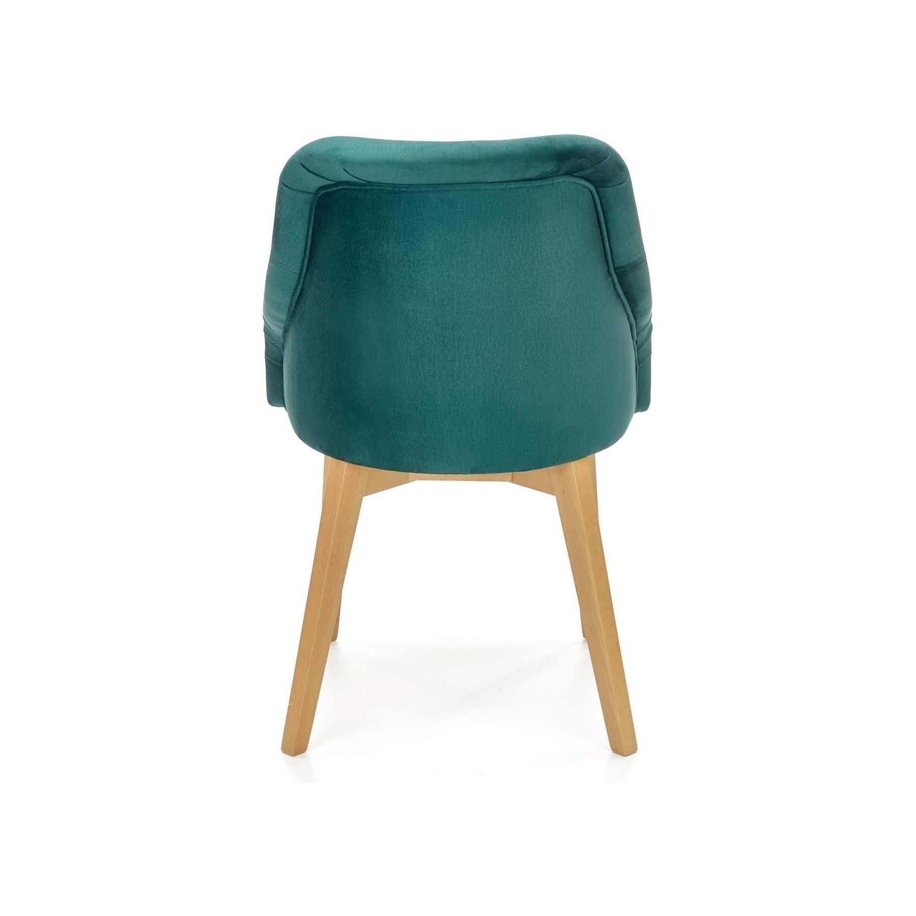 Scaun TOLEDO 2, stofa catifelata verde/lemn de stejar, 55x51x82 cm