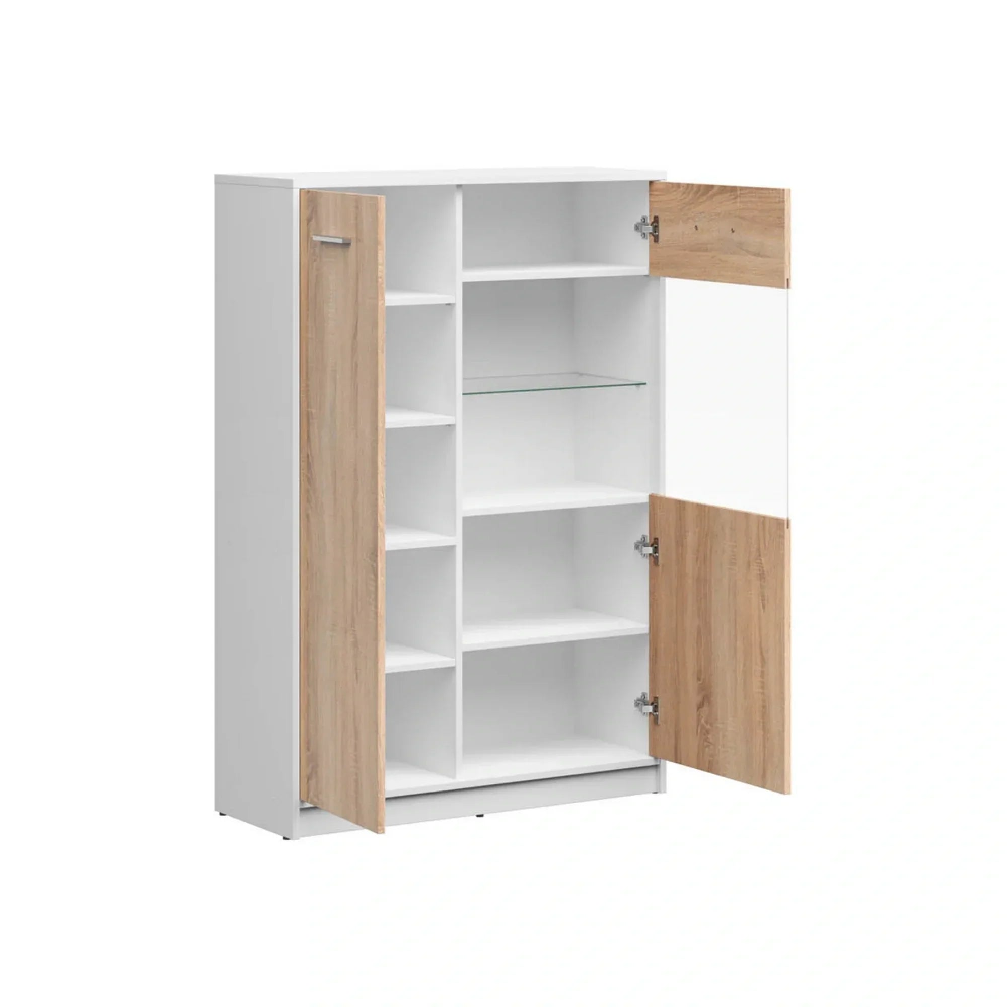 Vitrina BERGEN OCN-28403, stejar sonoma/alb