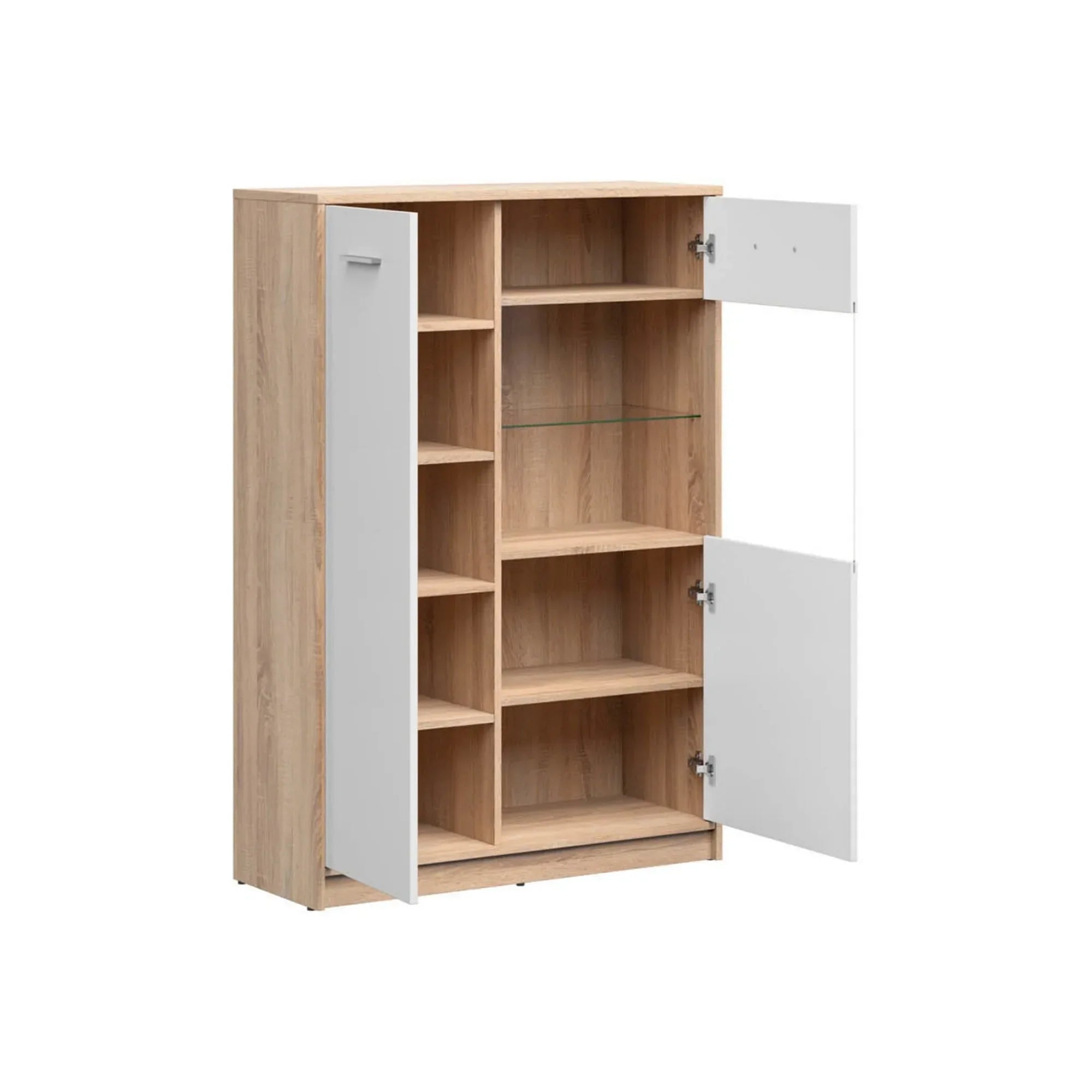 Vitrina BERGEN OCN-28413, stejar sonoma/alb