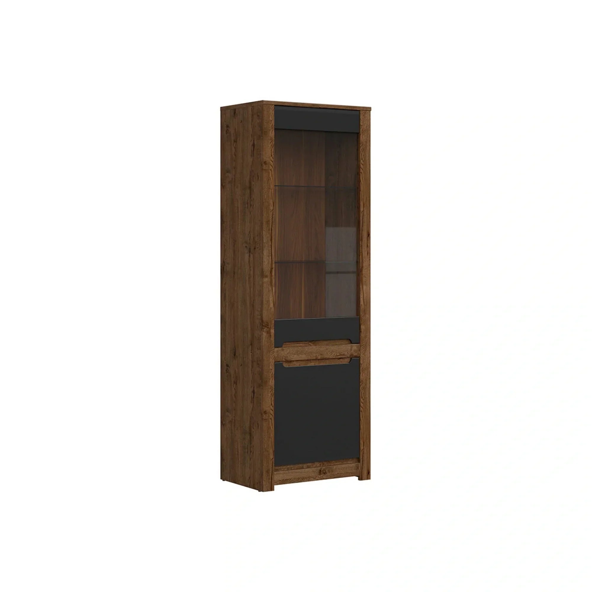 Vitrina BERGEN OCN-28434, stejar/negru