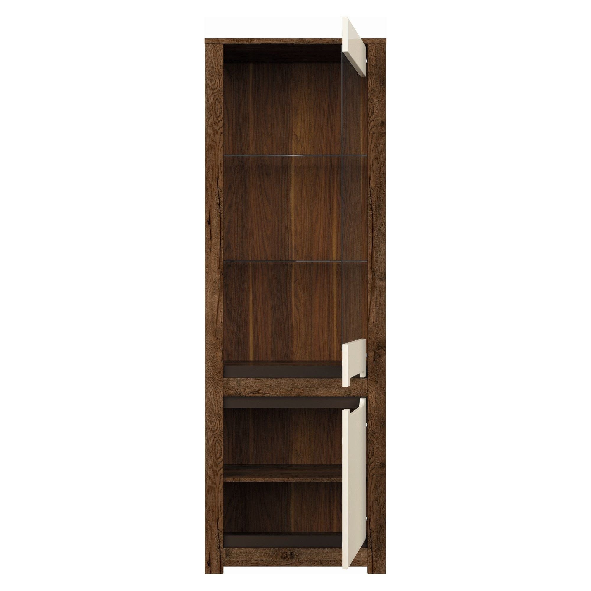 Vitrina BERGEN OCN-28442, stejar april/alb perla