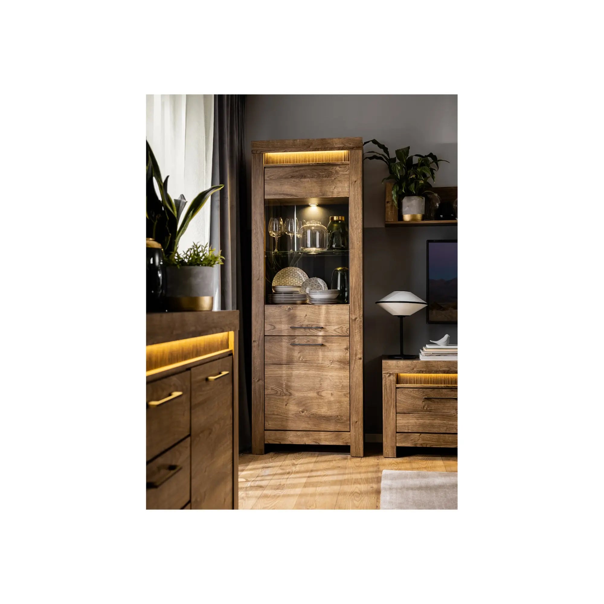 Vitrina BERGEN OCN-28444, stejar