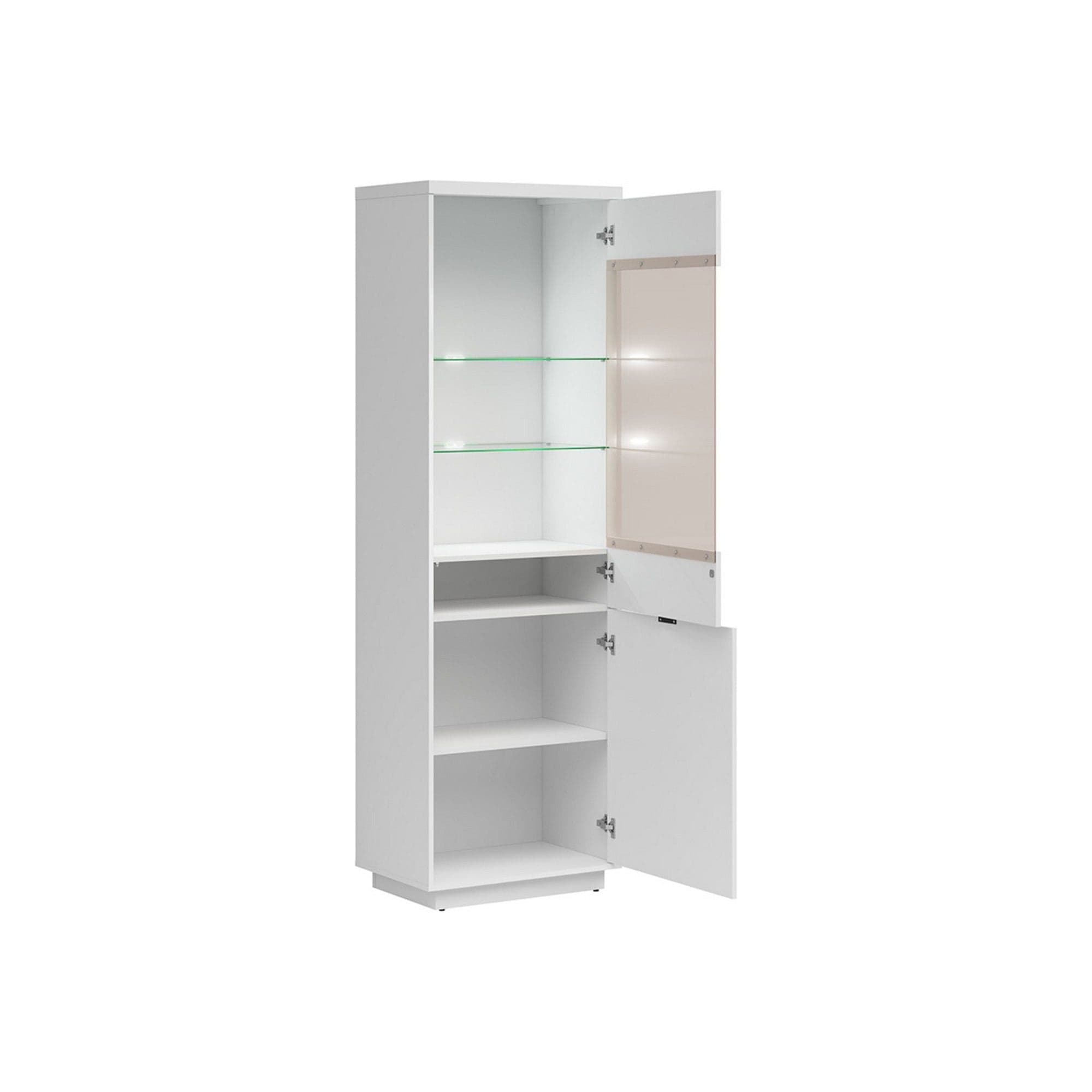 Vitrina BERGEN OCN-28449, alb lucios