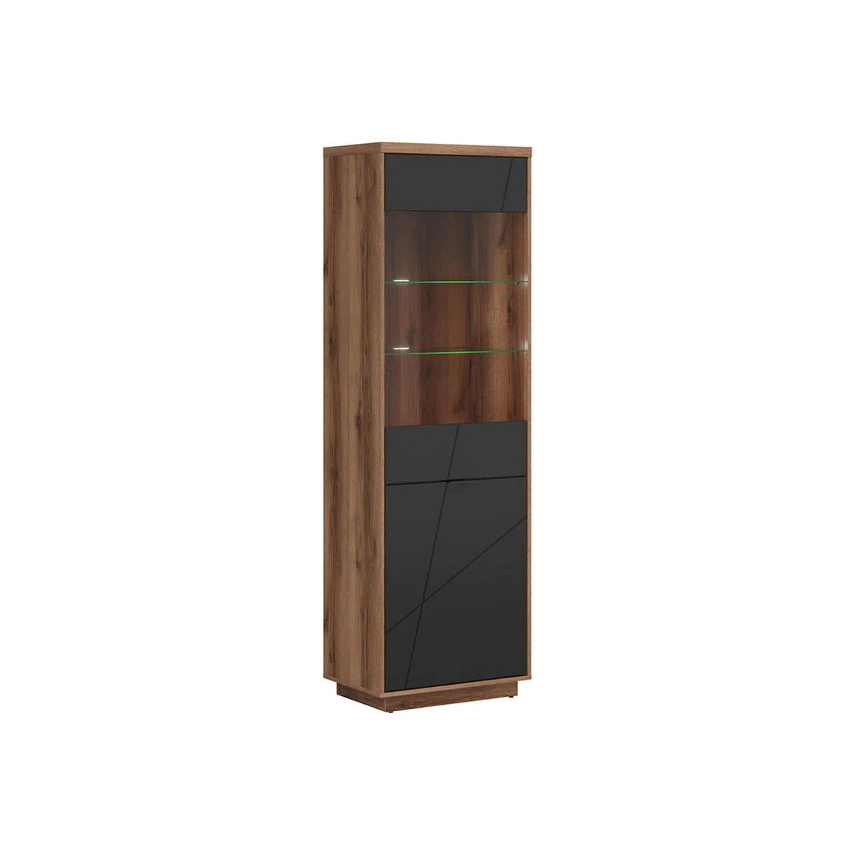 Vitrina BERGEN OCN-28453, nuc/negru mat