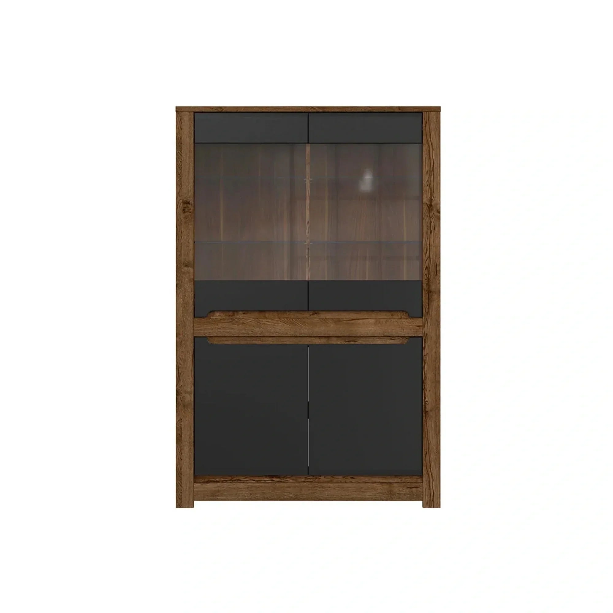 Vitrina BERGEN OCN-28454, stejar/negru