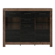 Vitrina BERGEN OCN-28460, stejar/negru