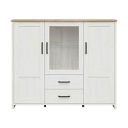 Vitrina BERGEN OCN-28468, alb/stejar