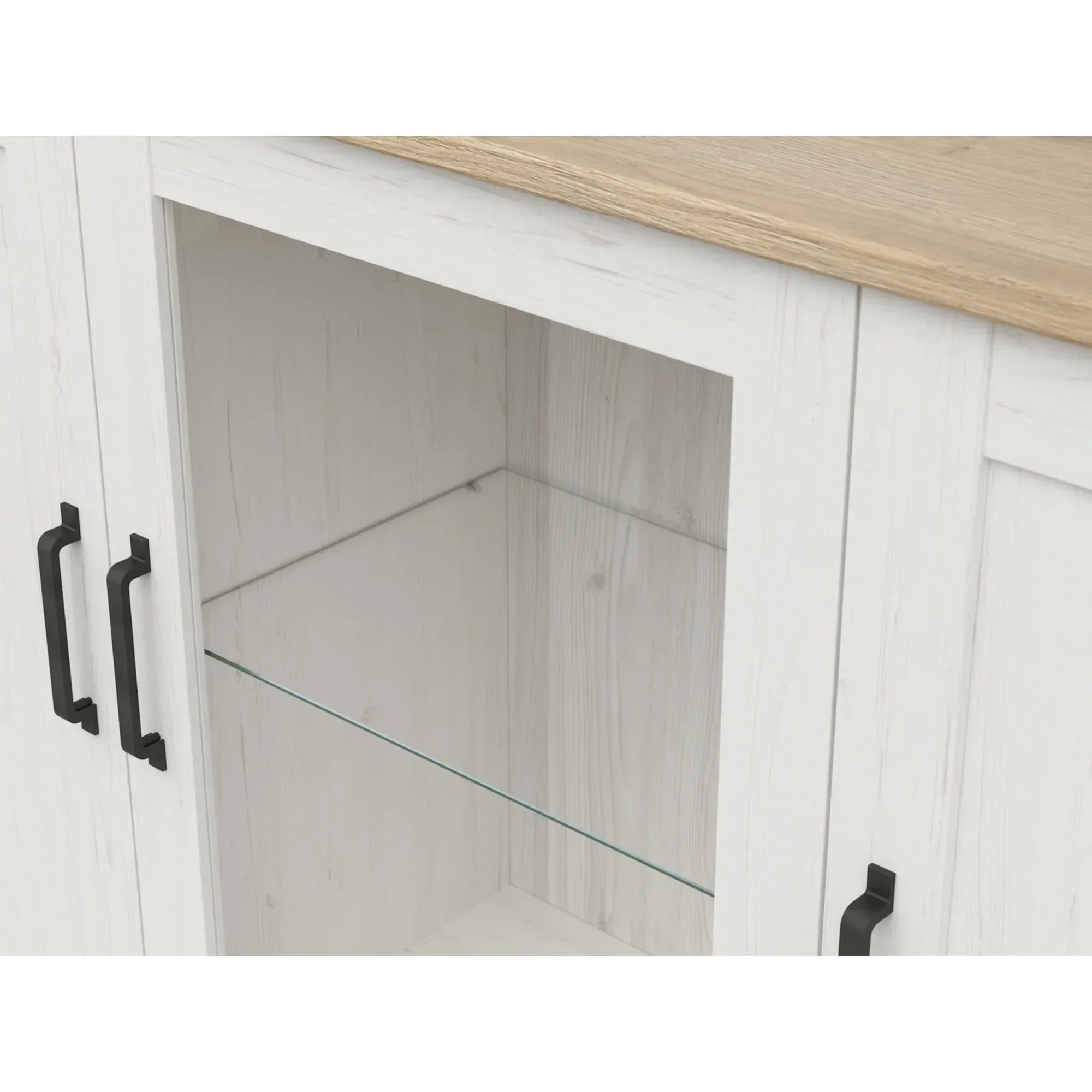 Vitrina BERGEN OCN-28468, alb/stejar