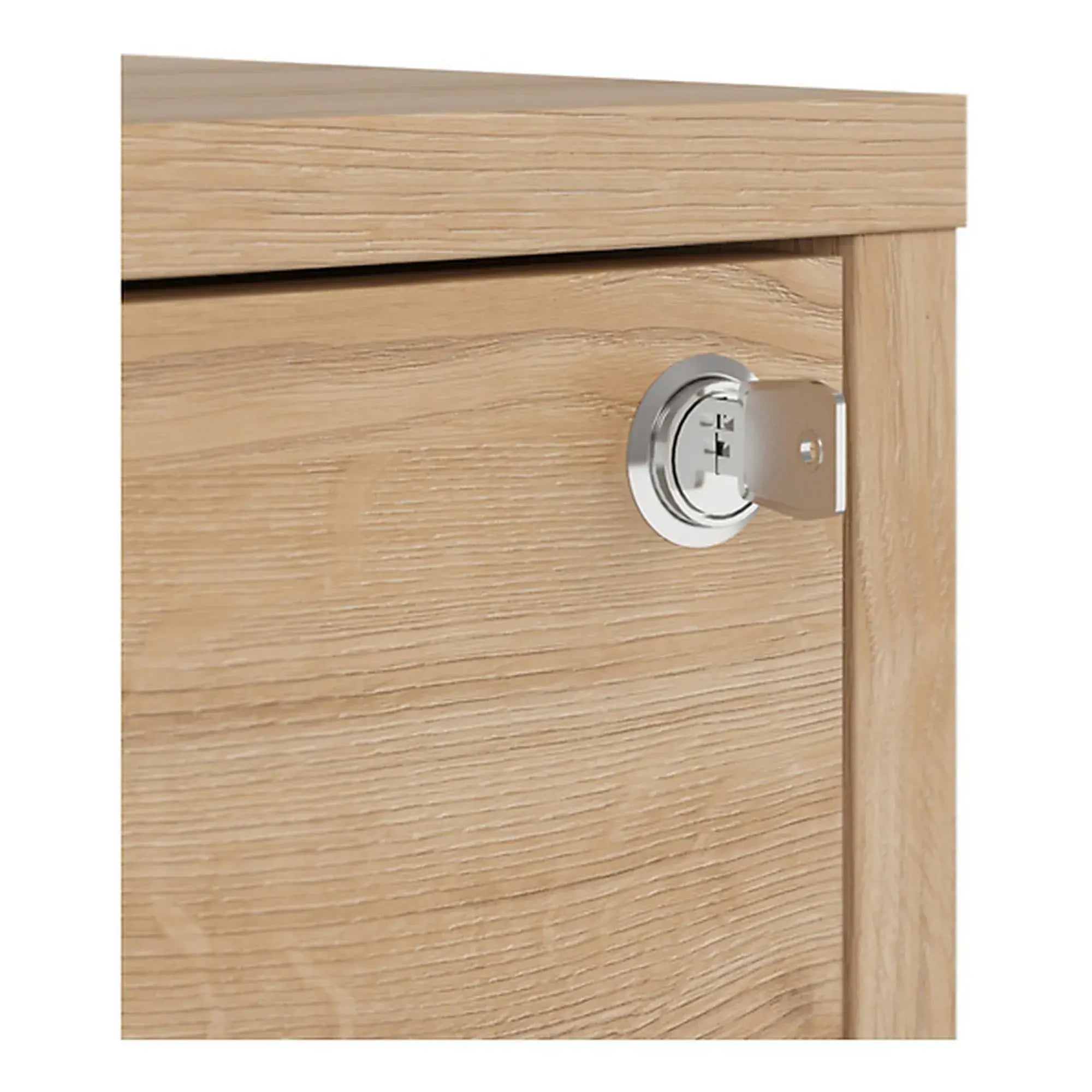 Vitrina BERGEN OCN-28477, stejar artisan/negru fumuriu