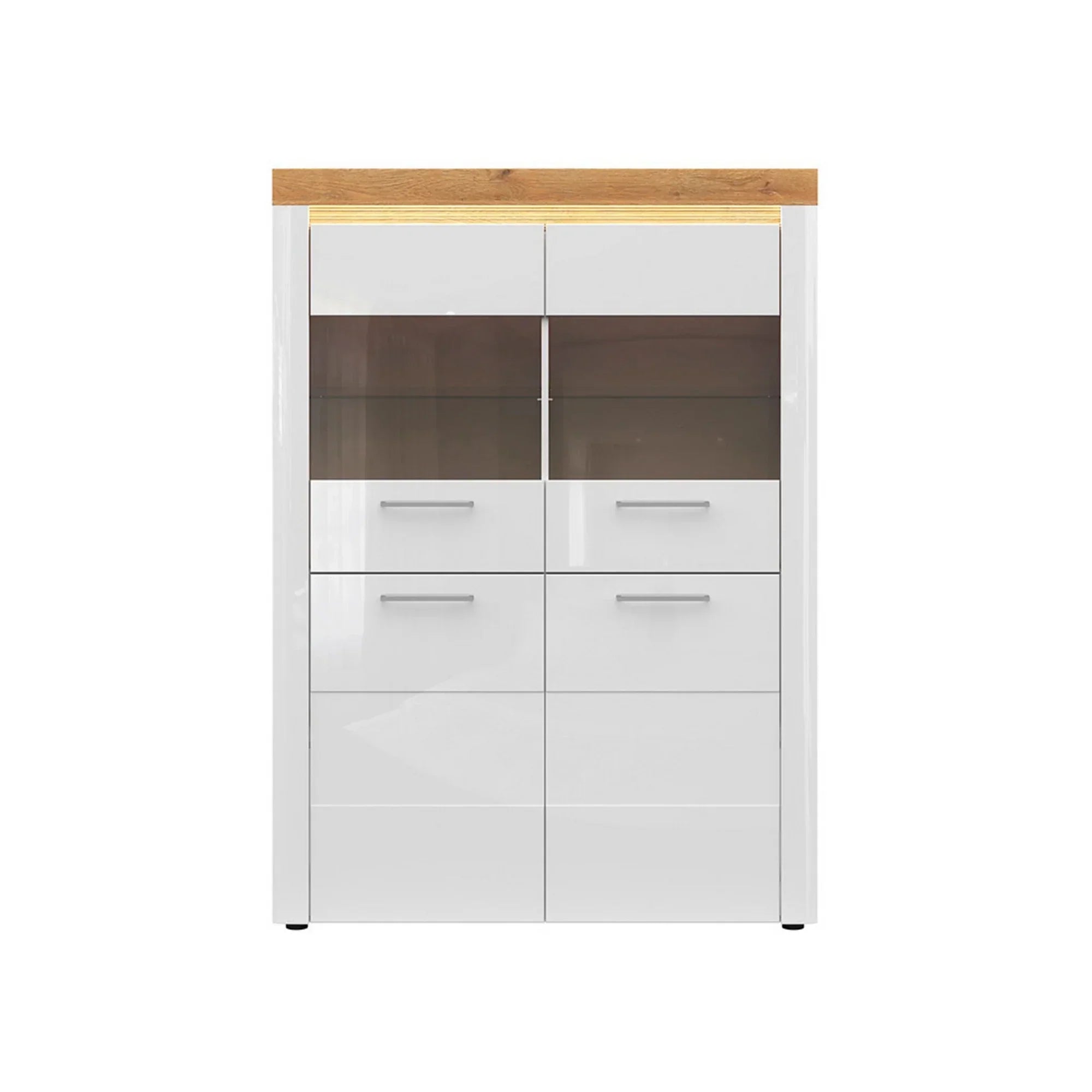 Vitrina BERGEN OCN-28479, alb lucios