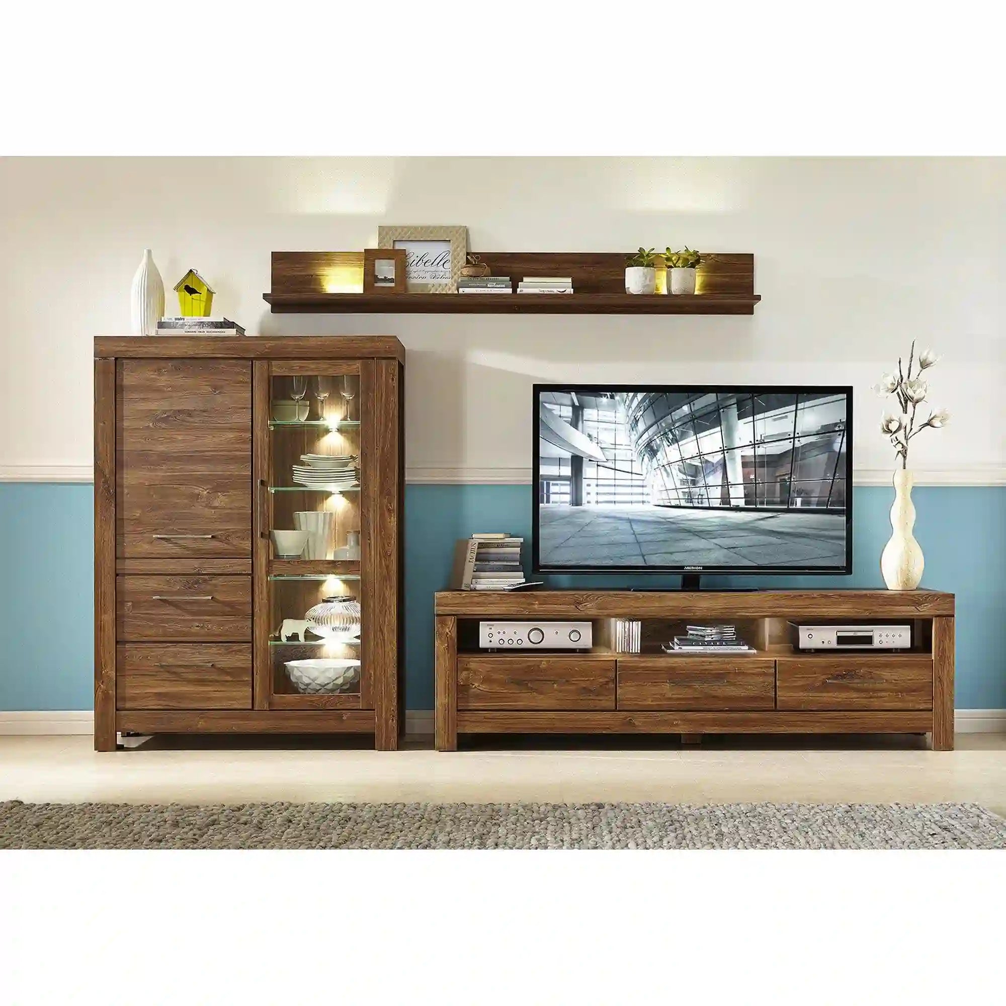 Vitrina BERGEN OCN-28483, stejar stirling