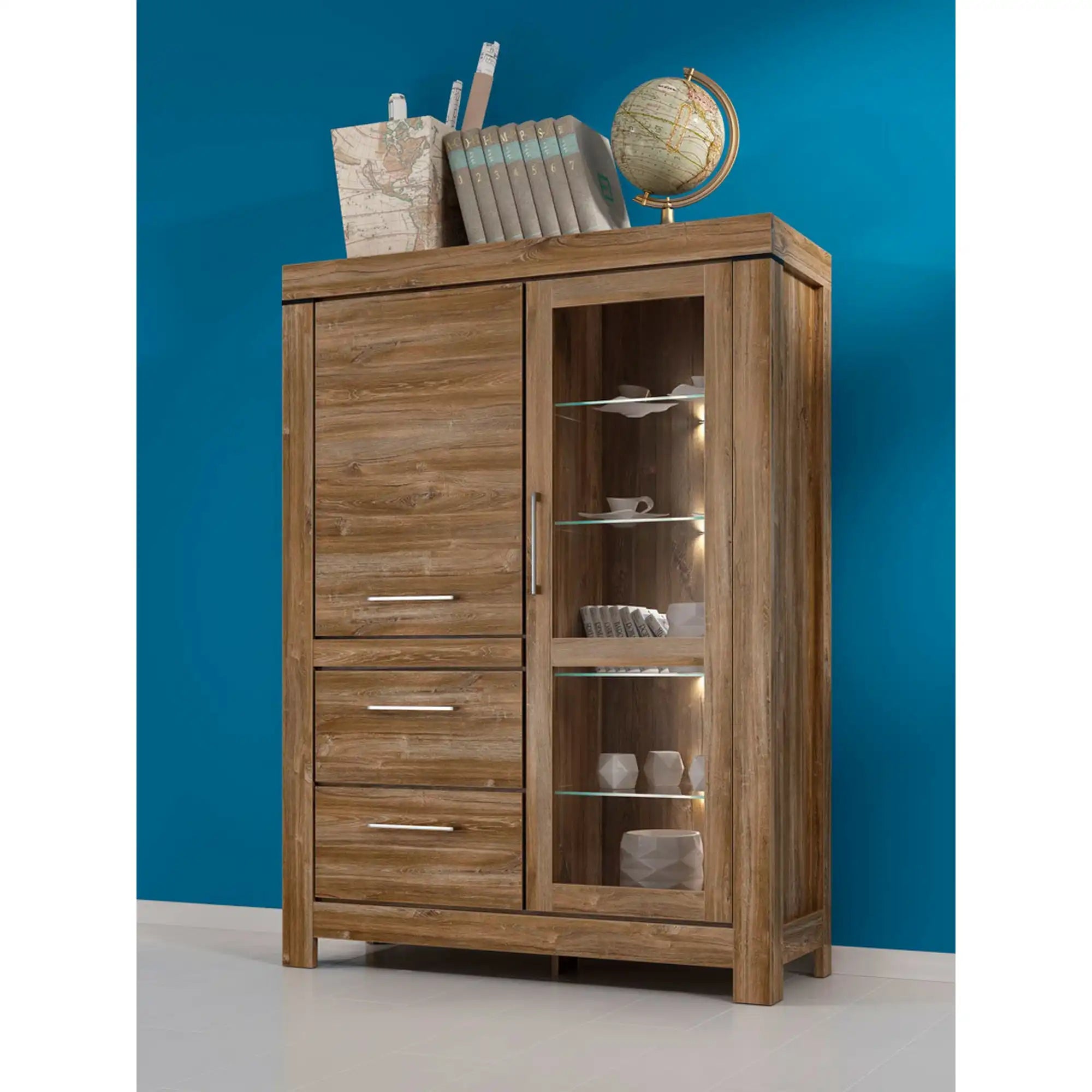 Vitrina BERGEN OCN-28483, stejar stirling