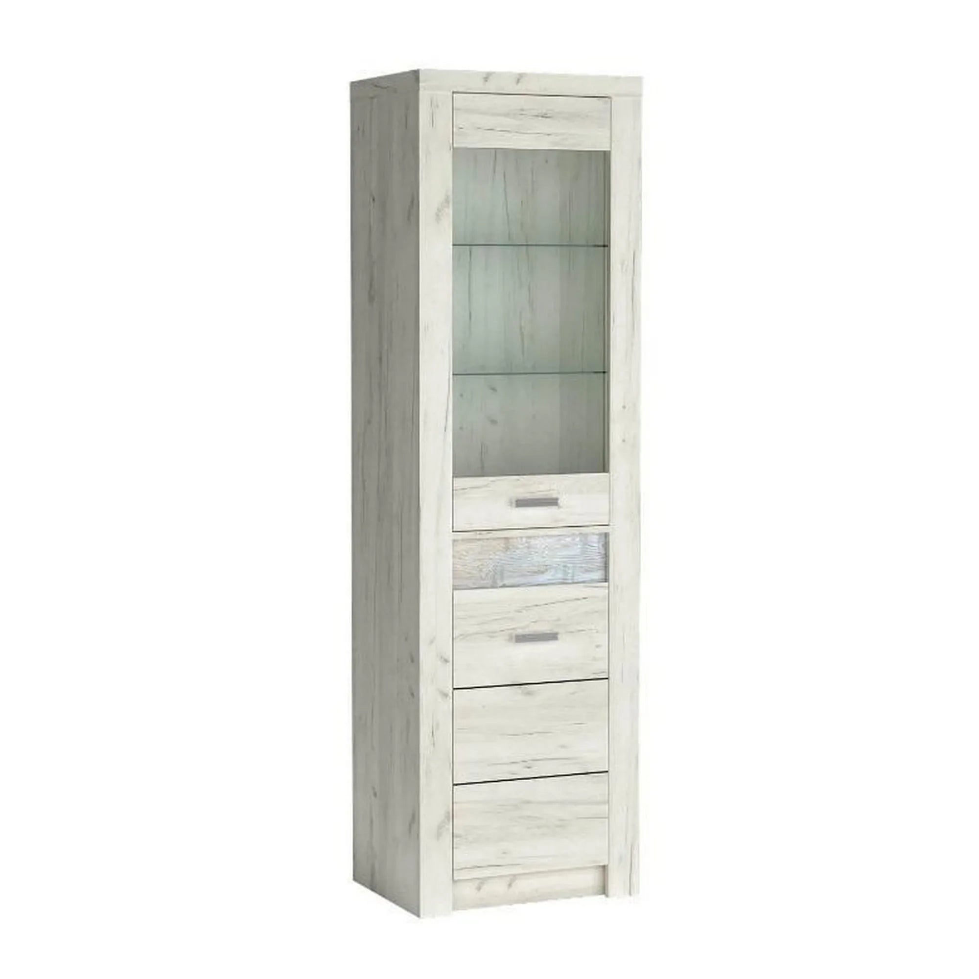 Vitrina HOUSTON OCN-35818, stejar craft alb