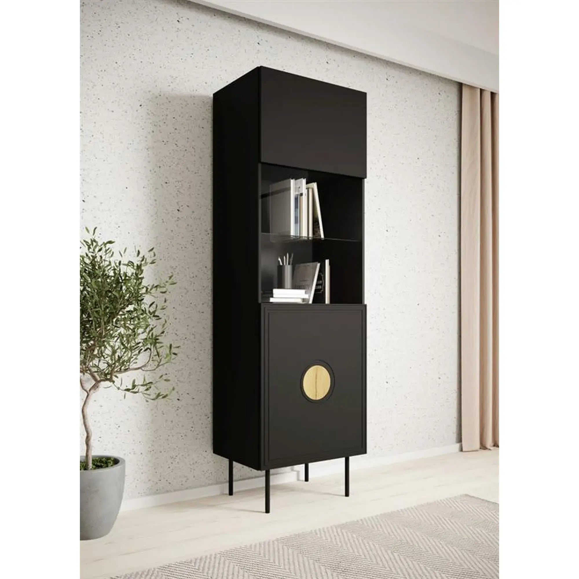 Vitrina HOUSTON OCN-35820, negru