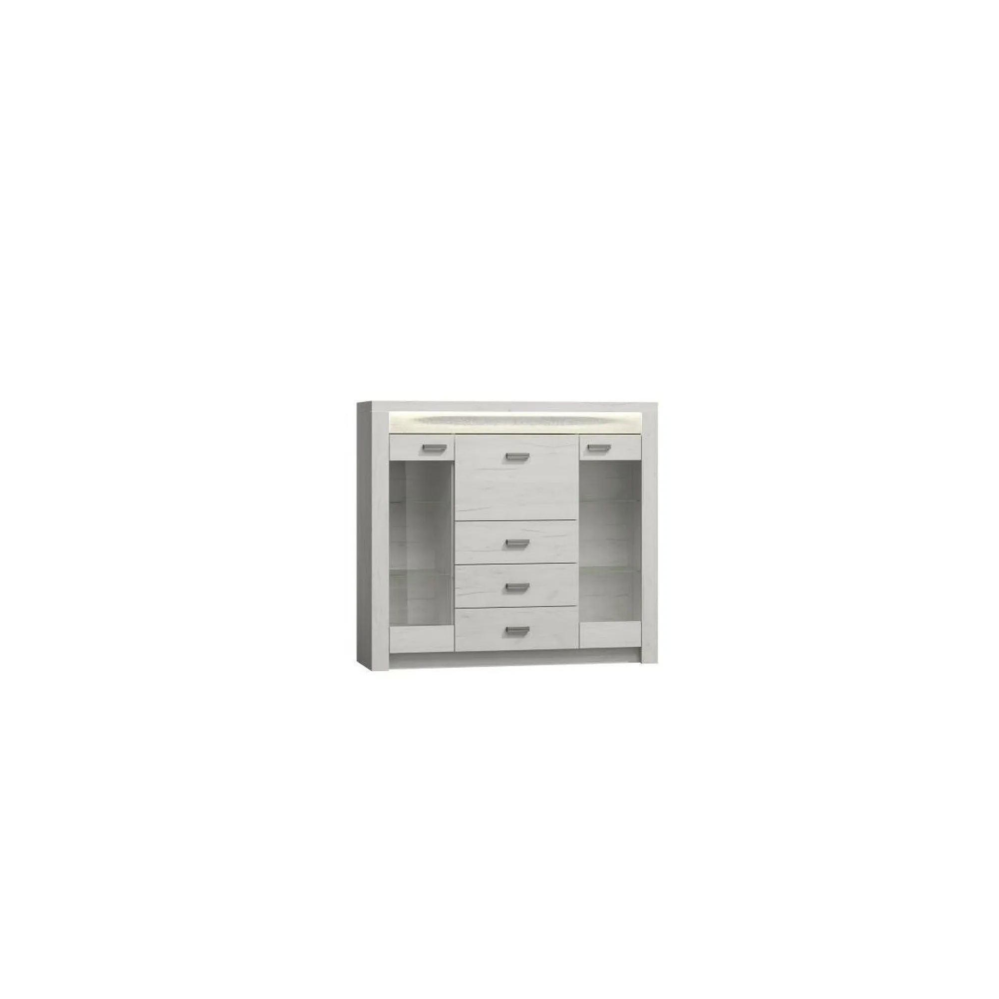 Vitrina HOUSTON OCN-35822, stejar craft alb