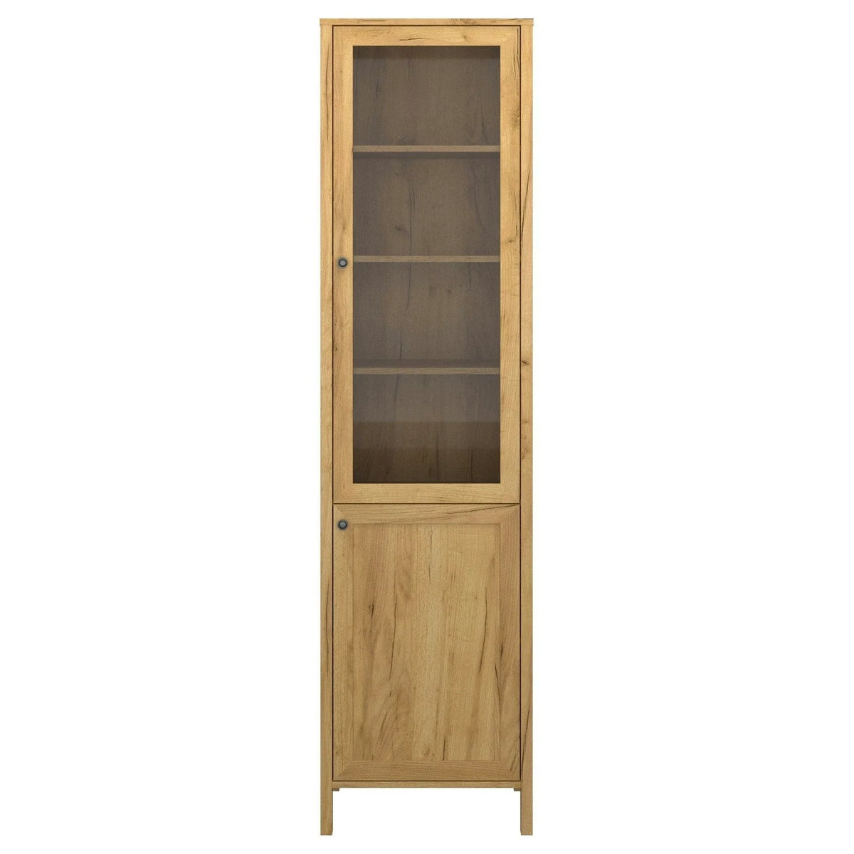 Vitrina KLARK, stejar auriu, PAL laminat, 55x42x210 cm