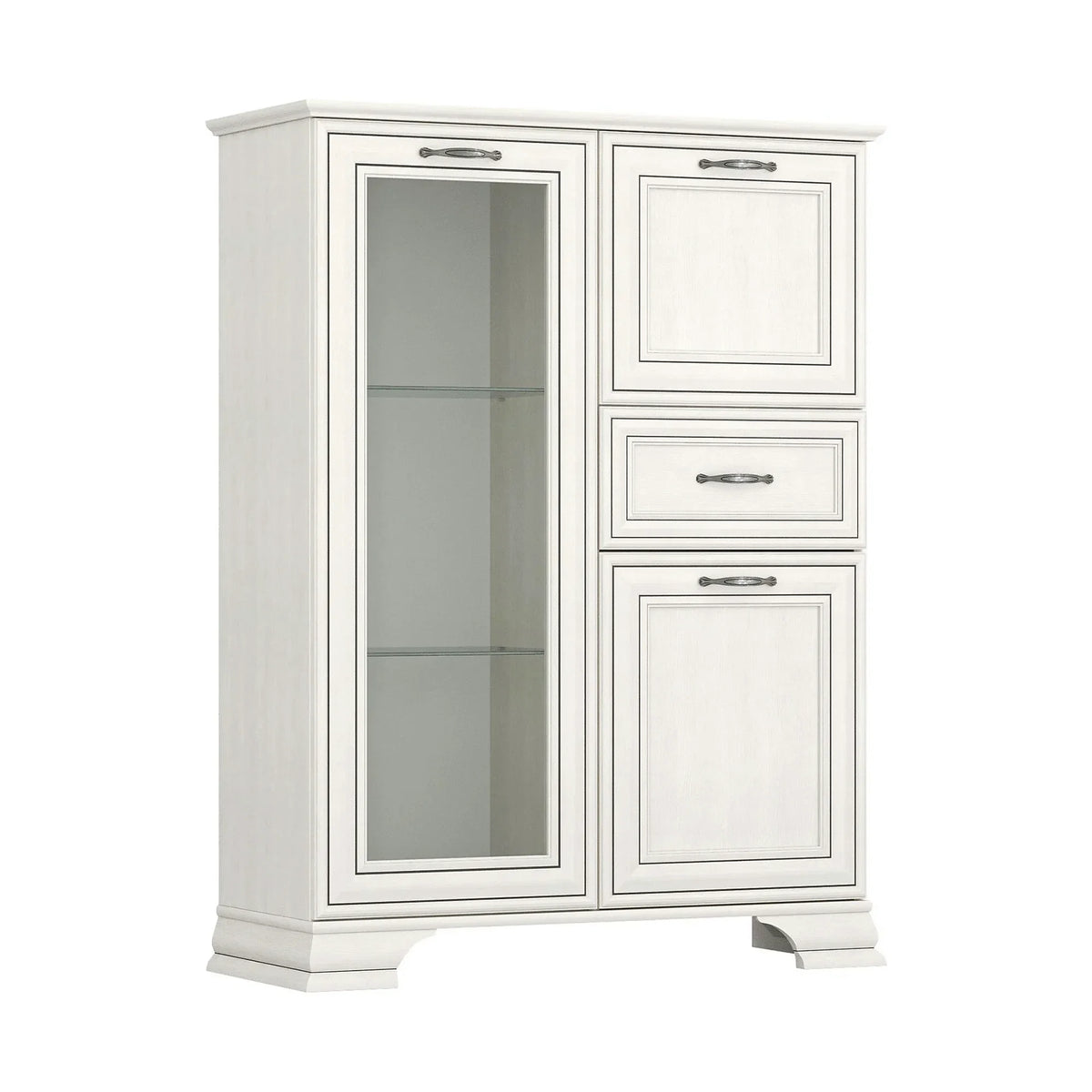 Vitrina TIFFANY II, grej, PAL, 94x37x125 cm
