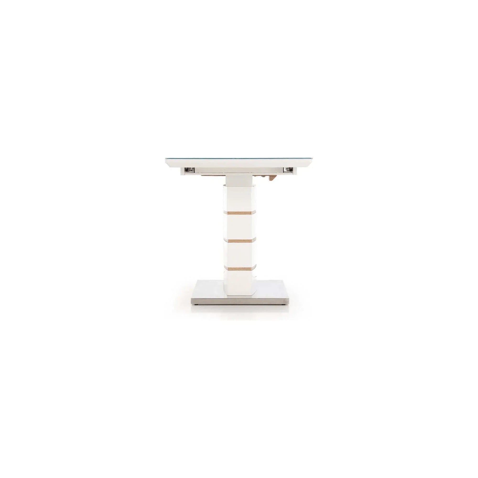 Masa extensibila HOUSTON OCN-37534, stejar alb/alb