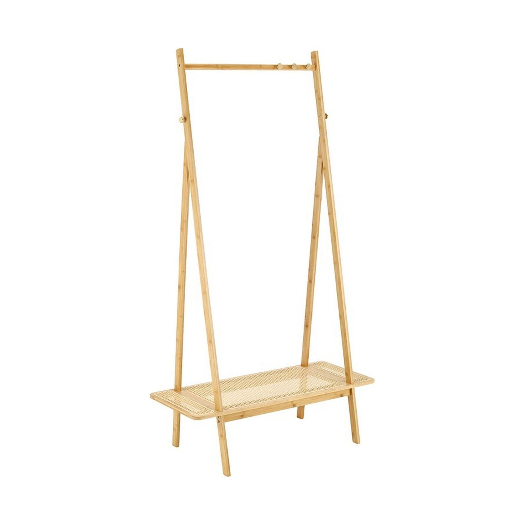 Suport umerase WU-33, stejar, lemn masiv bambus/ratan, 68x44x168 cm