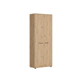 Dulap SPACE OFFICE, stejar artisan, PAL laminat, 80x37x203 cm