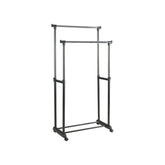 Stander haine JAMES, negru, metal/plastic, 84x44x168 cm