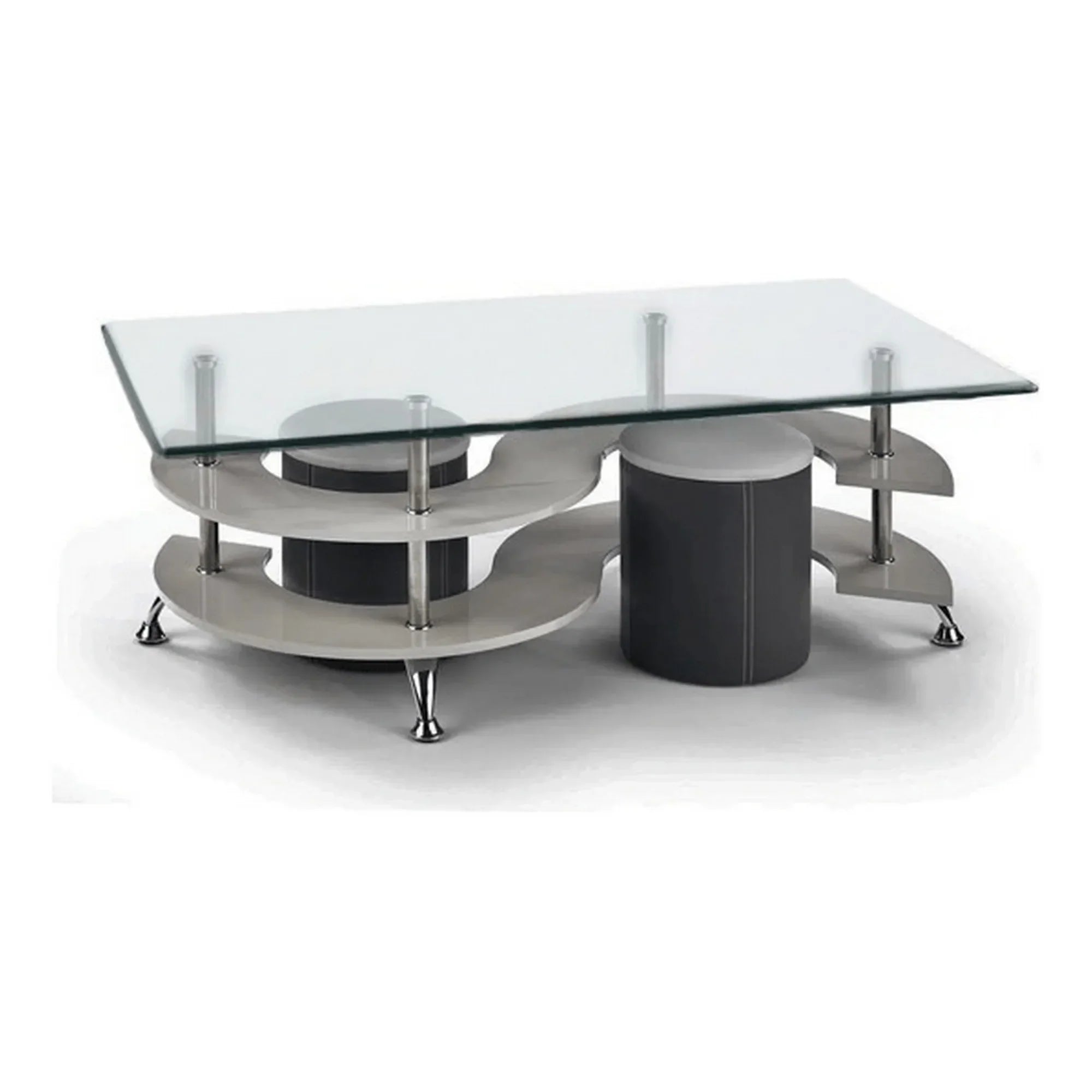 Set masuta HOUSTON OCN-37147, transparent/crom