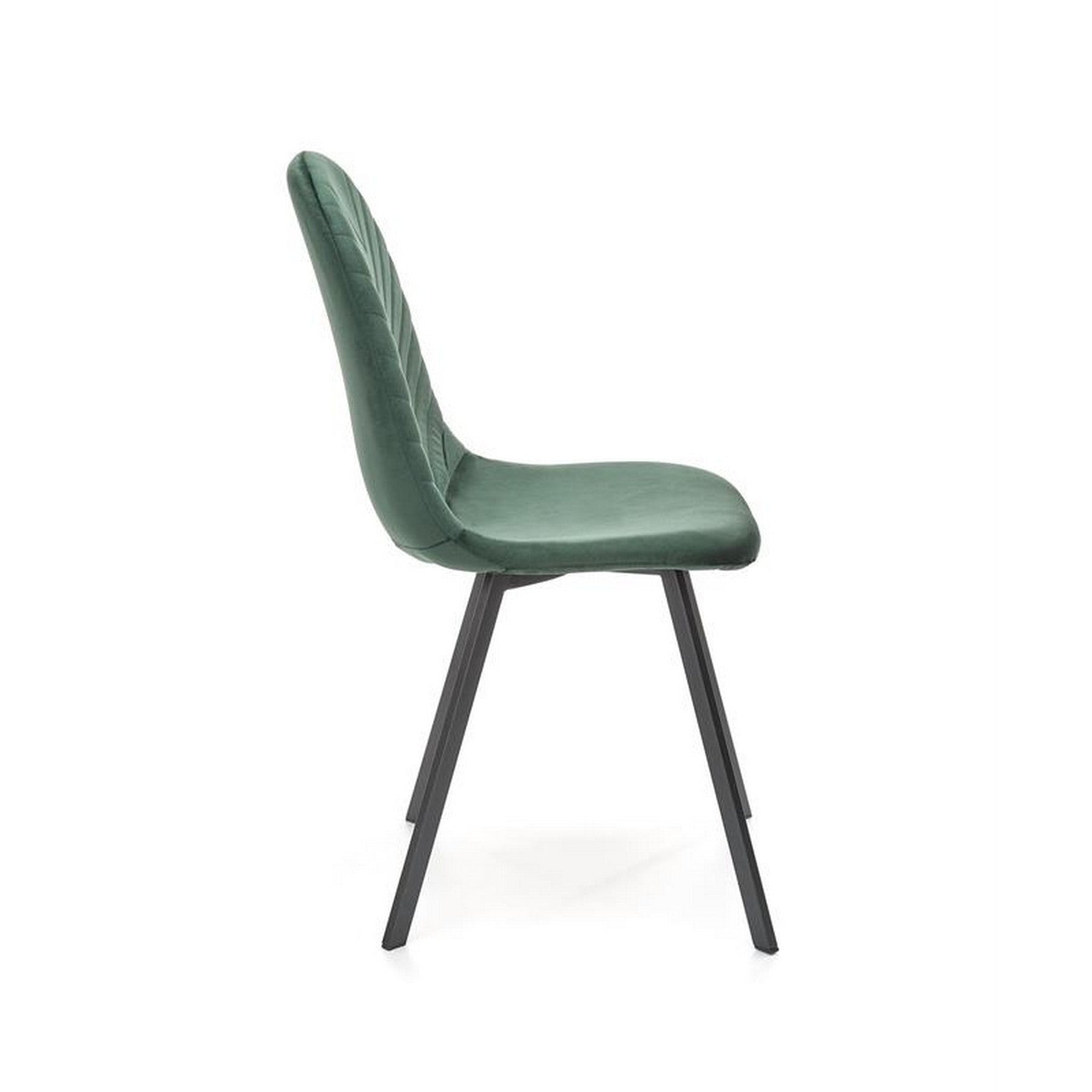 Scaun K462, stofa catifelata verde inchis, 45x57x82 cm
