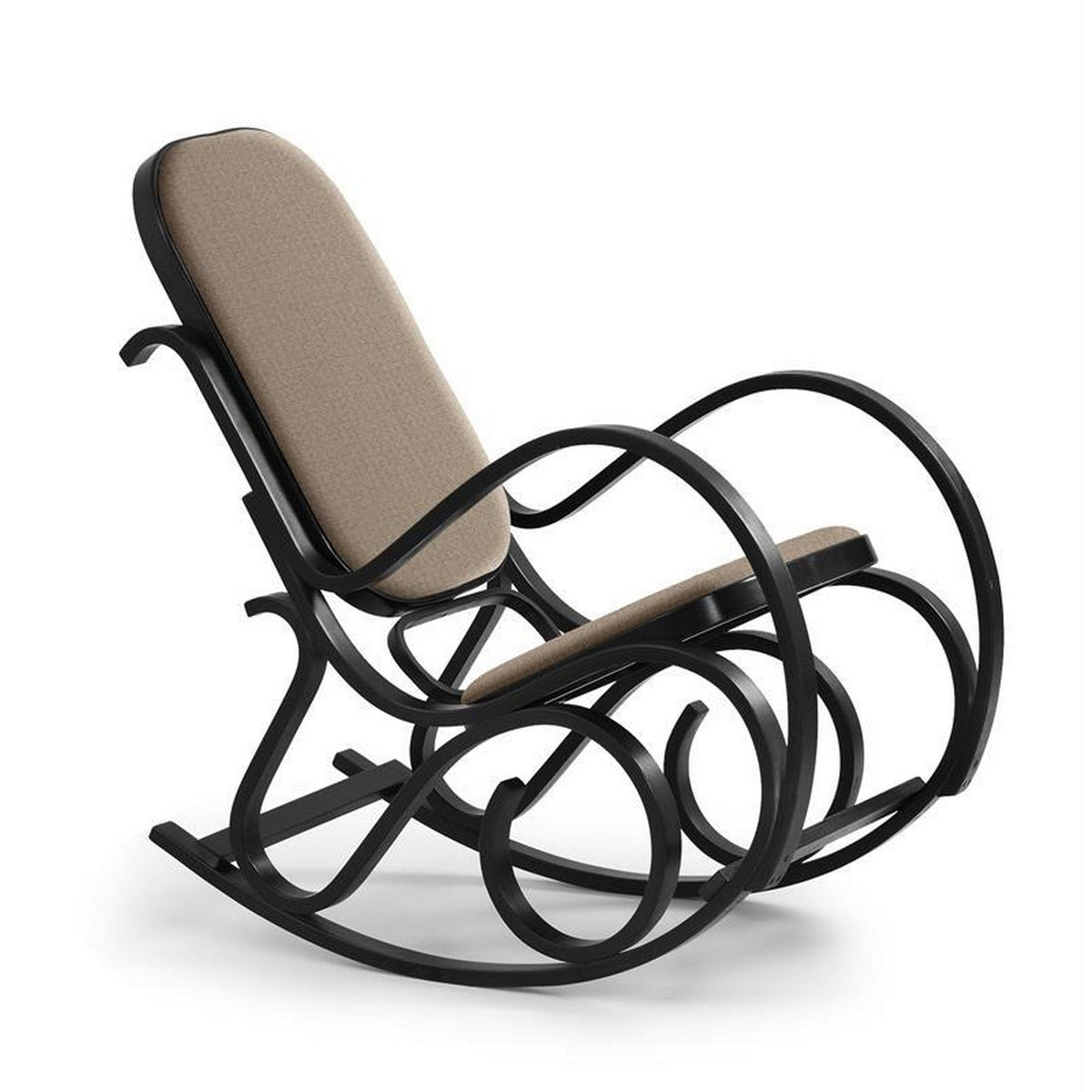 Balansoar din lemn curbat Max Bis Plus, wenge, 52x90x95 cm