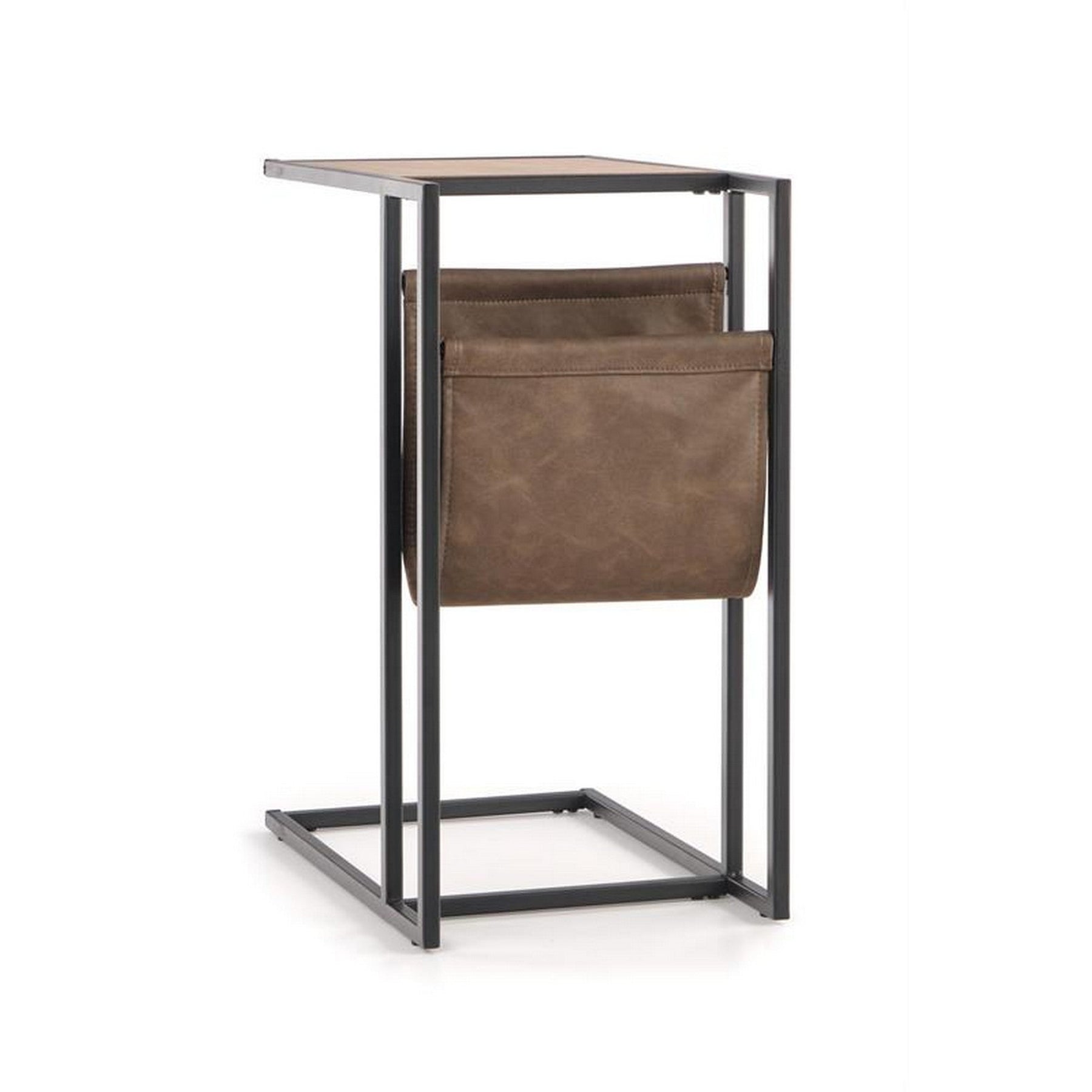 Masuta cafea Compact, stejar auriu/negru, 47x33x65 cm