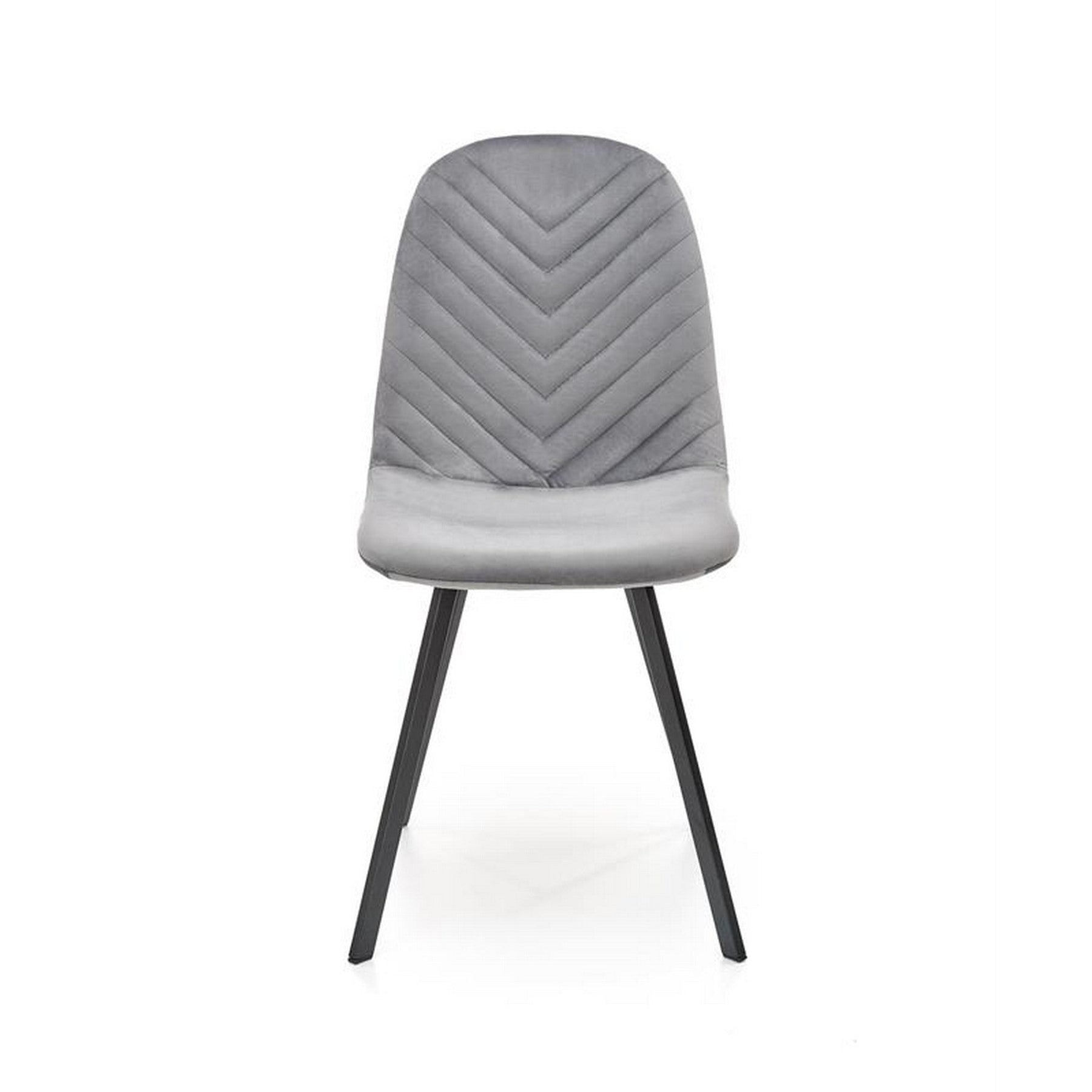 Scaun K462, stofa catifelata gri, 45x57x82 cm