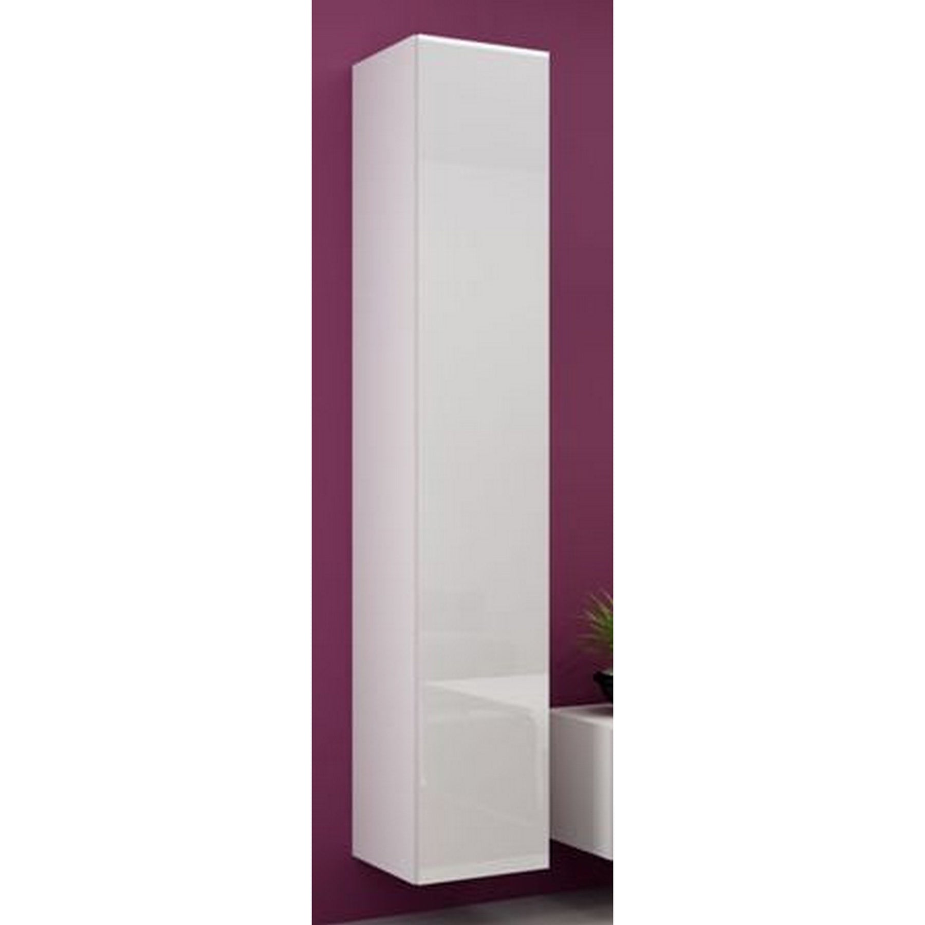 Dulap modern Vigo 180, alb, 40x30x180 cm