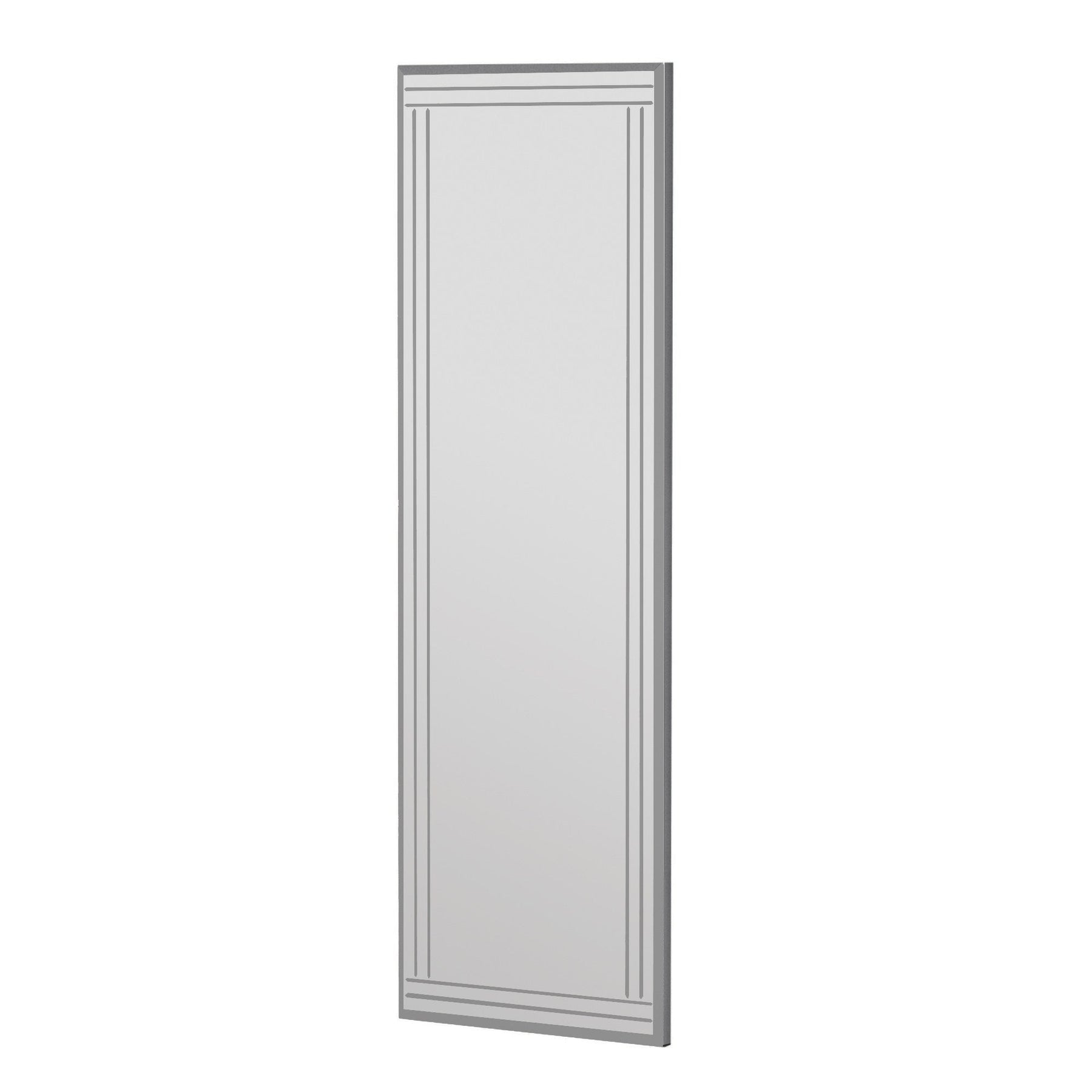 Oglinda perete Buhem, alb, sticla, 40x2x120 cm