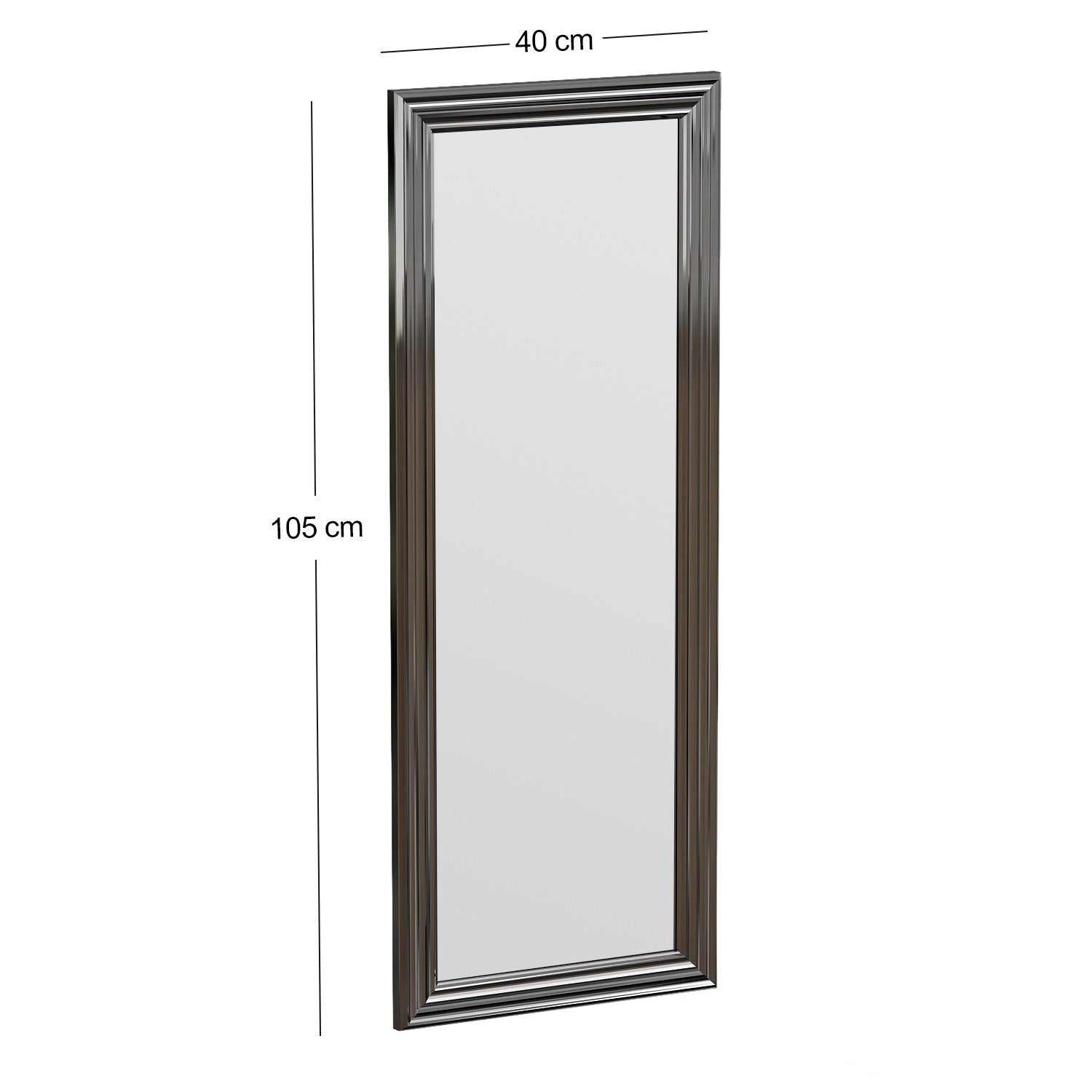 Oglinda Smooth, argintiu, 40x3x105 cm
