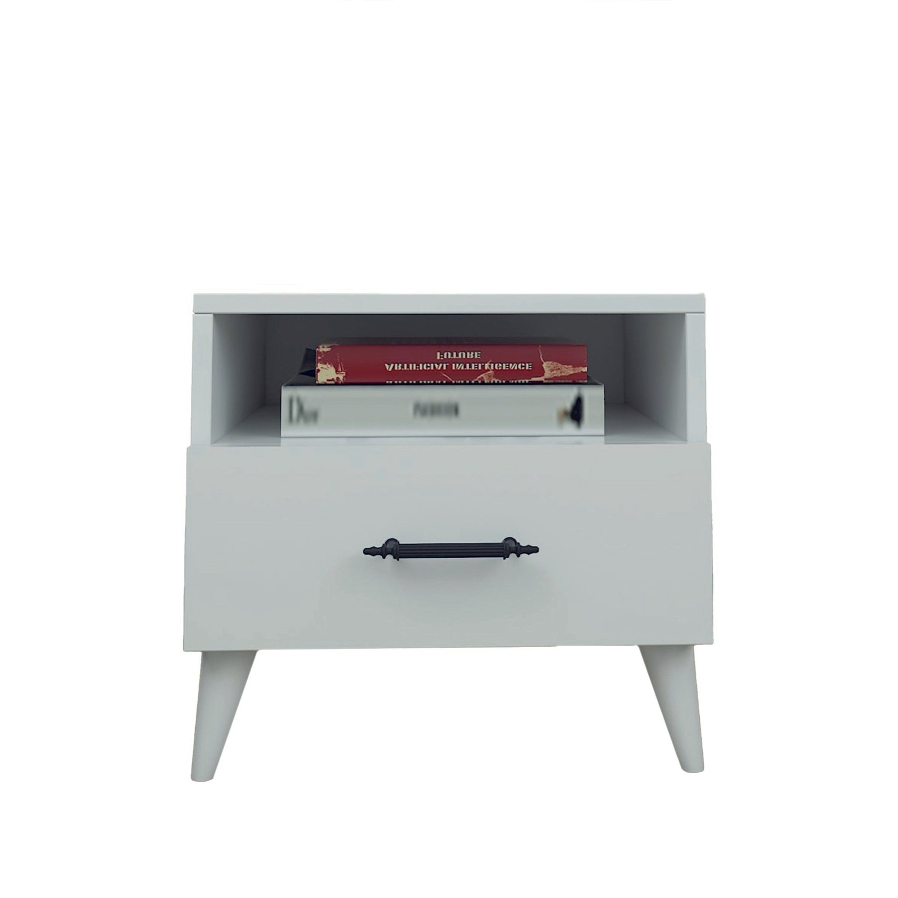 Noptiera Lavinia 501, alb, PAL, 45x35x47 cm