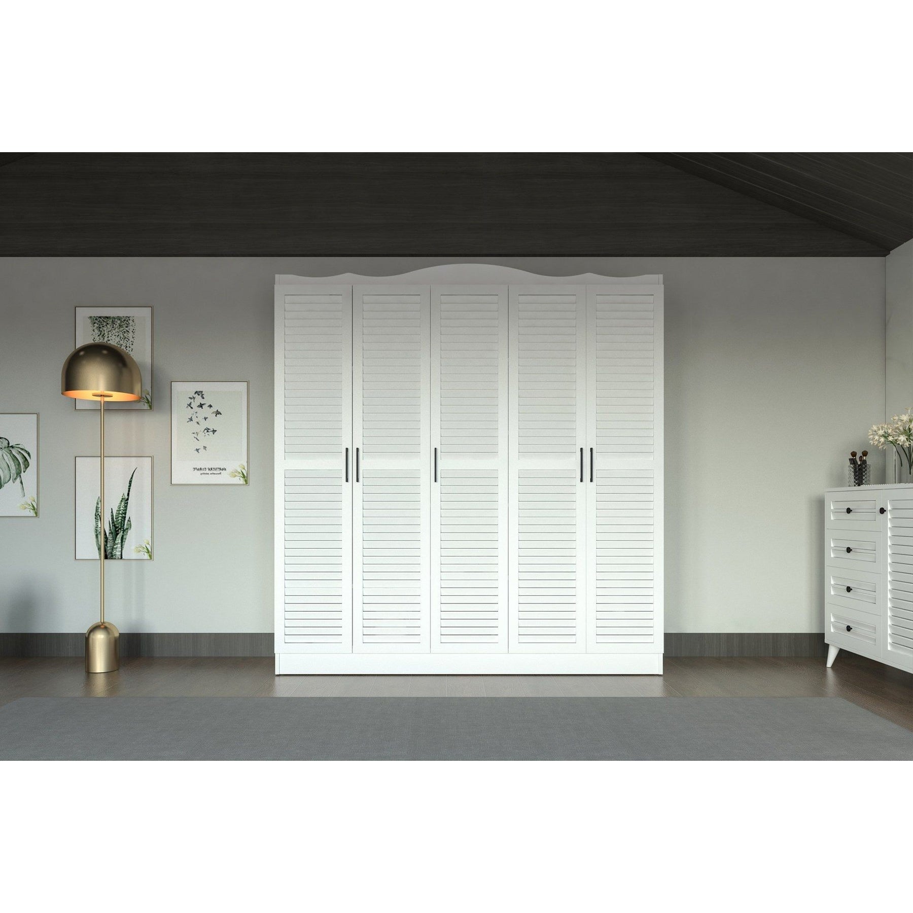 Dulap Nil 805, alb, PAL, 175x50x188 cm