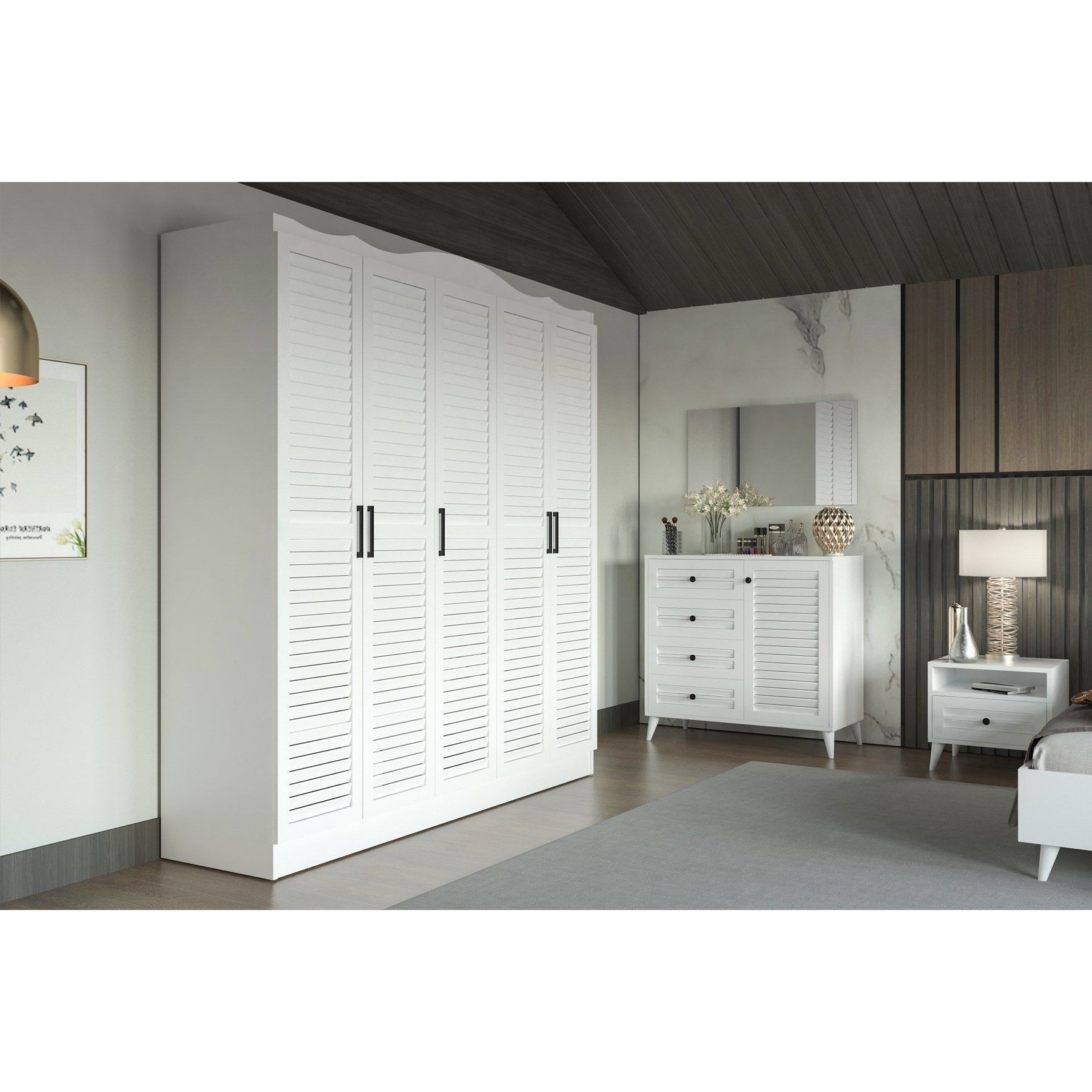 Dulap Nil 805, alb, PAL, 175x50x188 cm