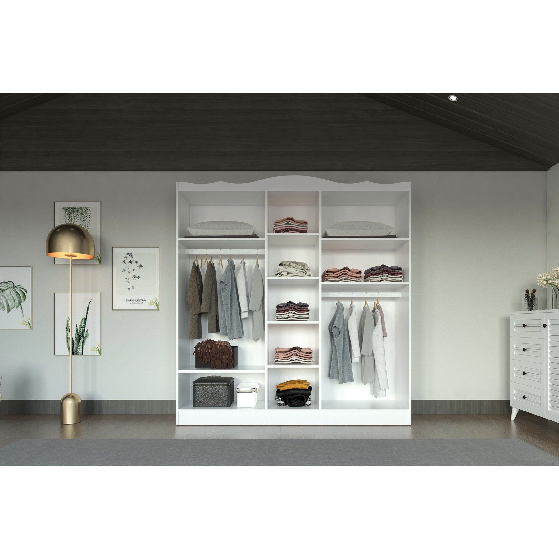 Dulap Nil 805, alb, PAL, 175x50x188 cm
