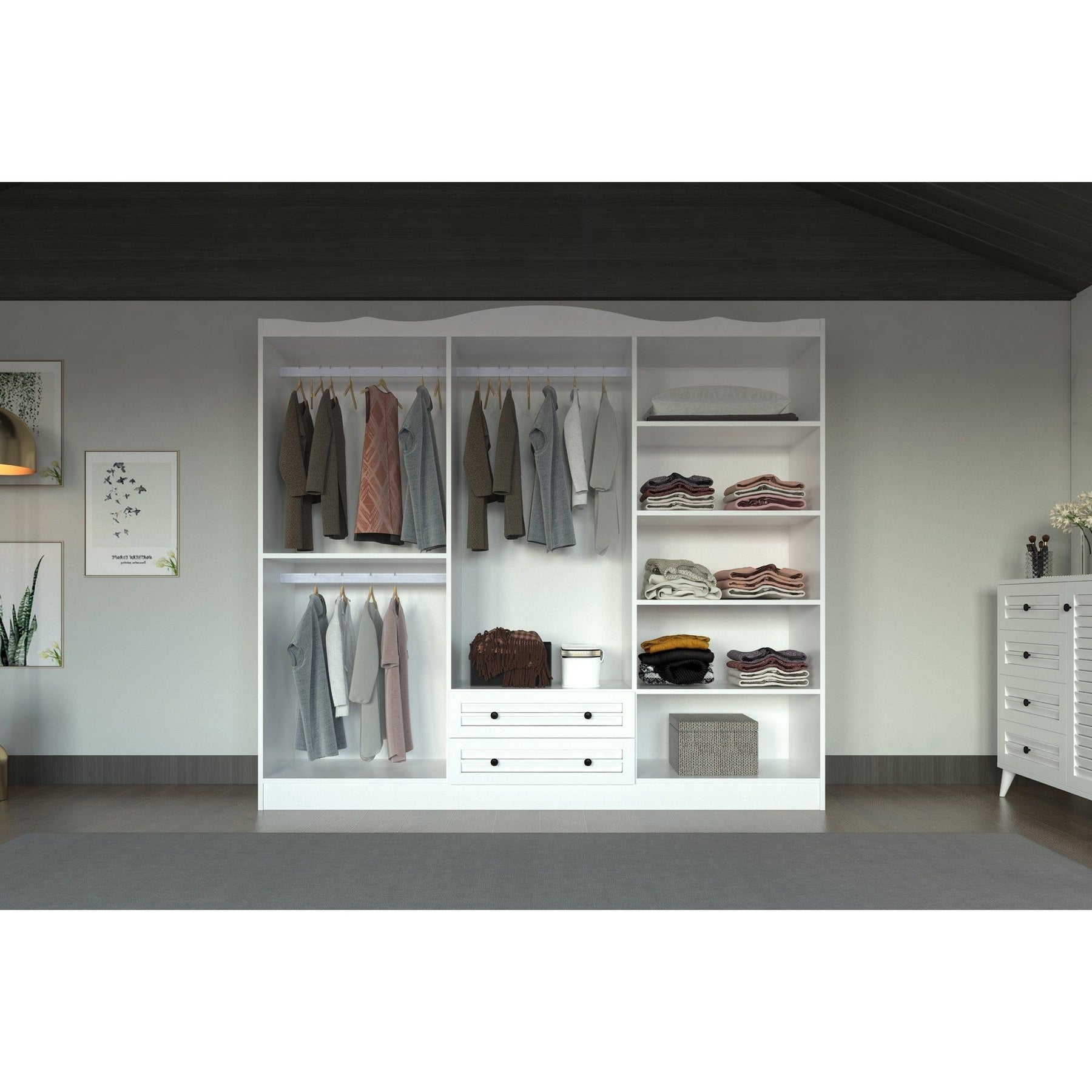 Dulap Nil 806, alb, PAL, 210x50x186 cm