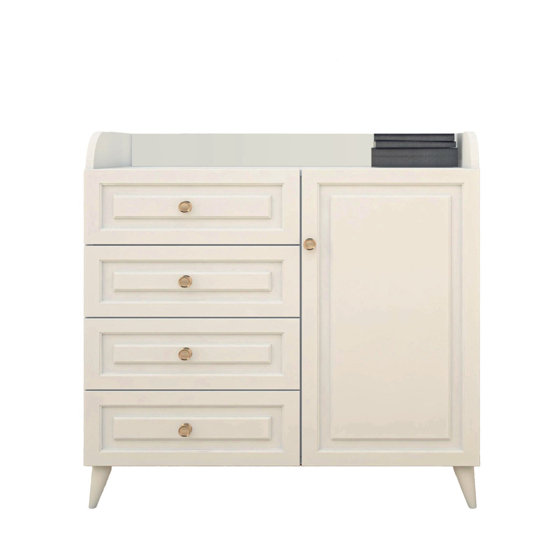 Comoda Tango 602, alb, PAL, 90x41x88 cm
