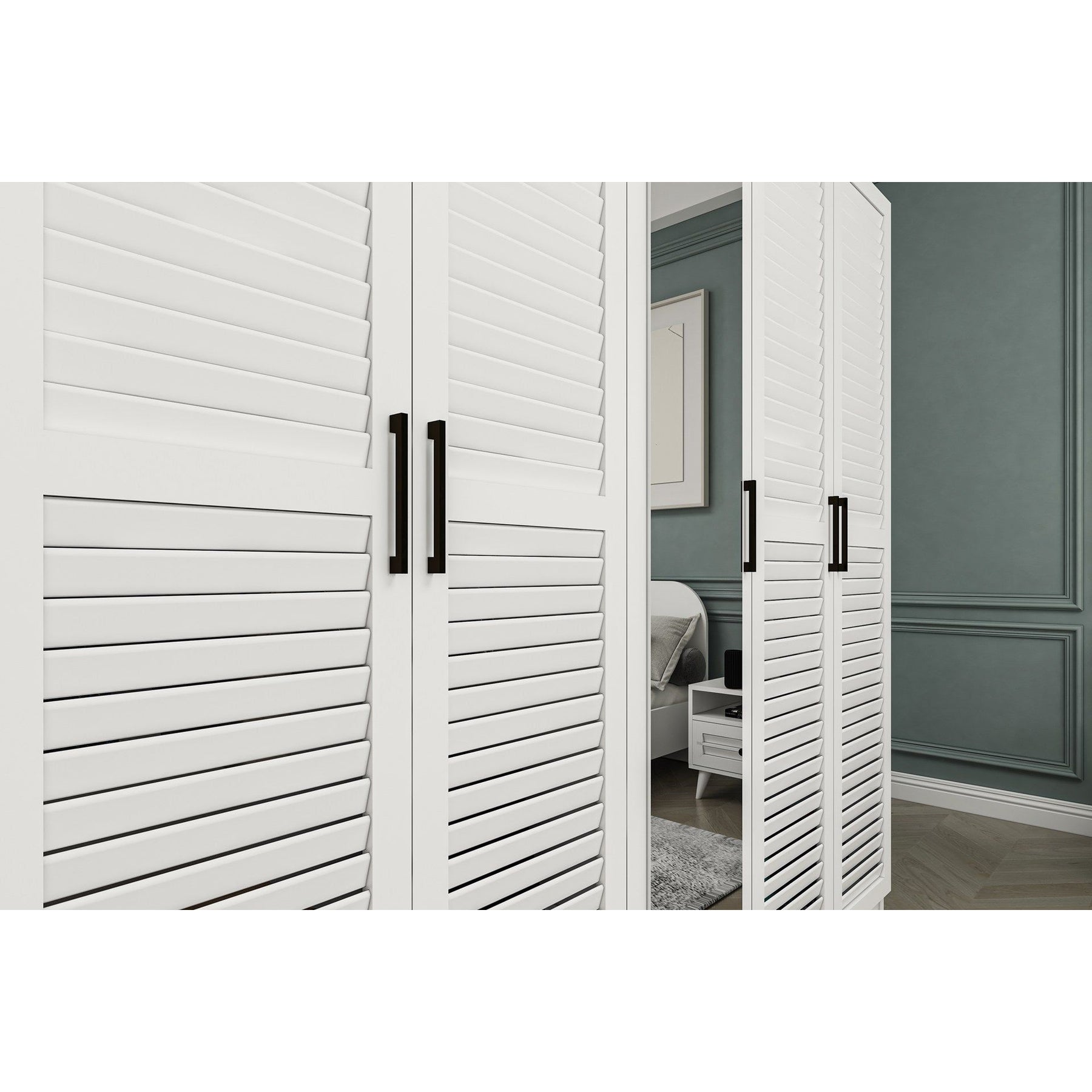 Dulap Nil 10, alb, PAL, 215x58x210 cm