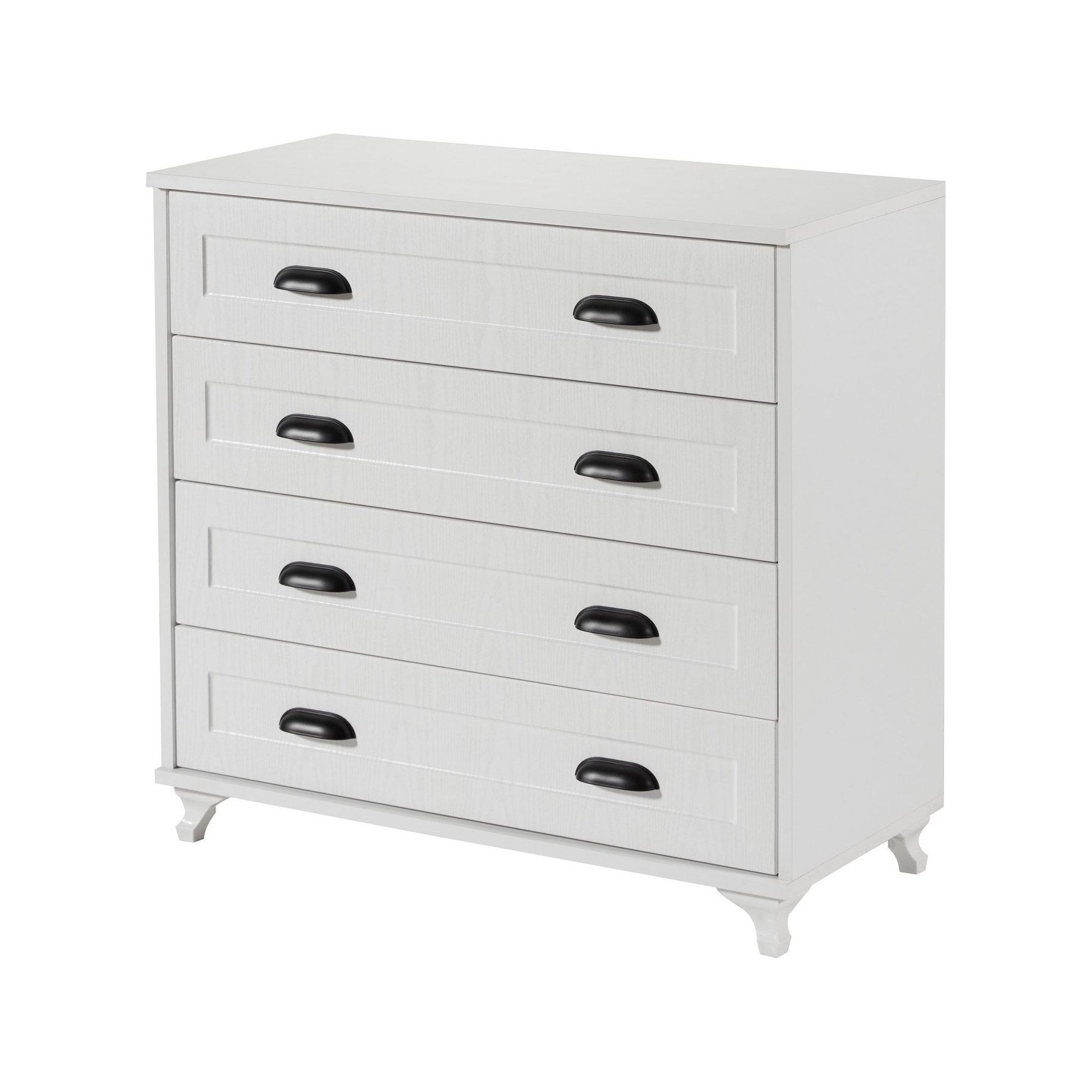Comoda Tuvalle 046, alb, PAL, 90x41.5x86 cm