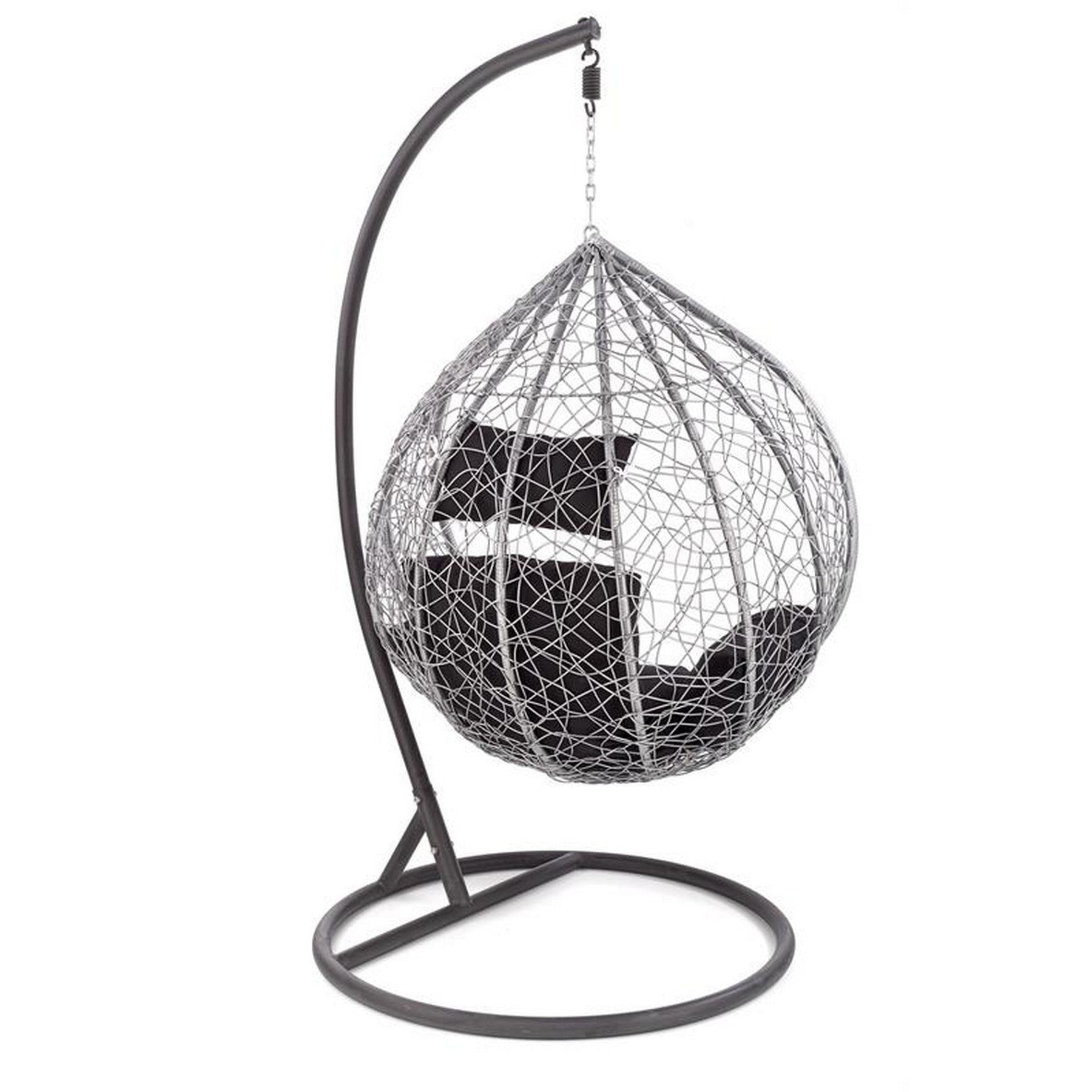 Balansoar pentru terasa Eggy, gri/negru, 195x106x112 cm